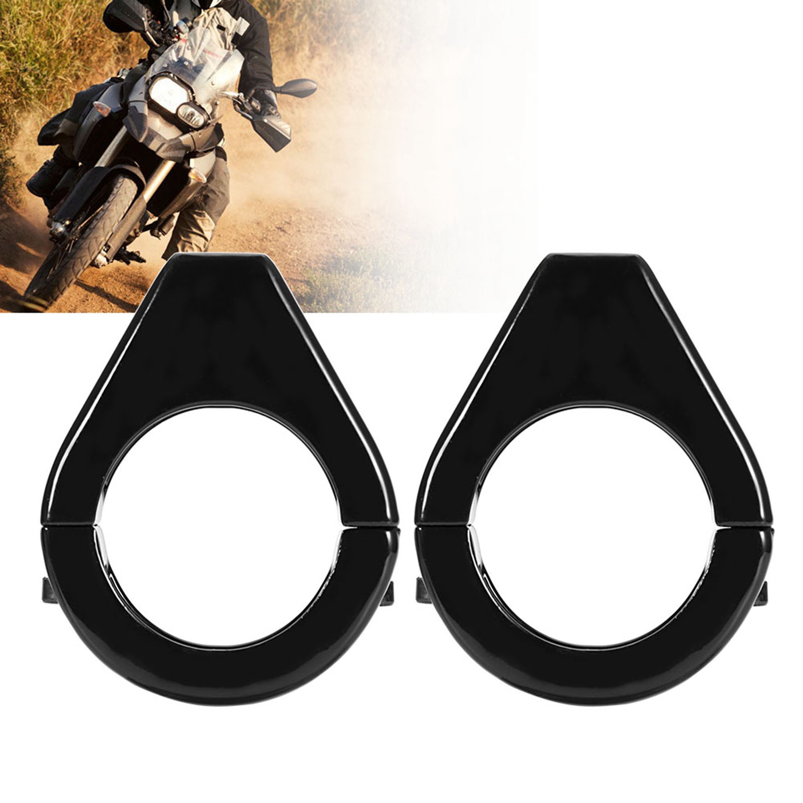 Aluminium-blinkerhalterung Für Motorräder, 41-mm-gabelklemmen, Schwarz, Individuelles Zubehörset
