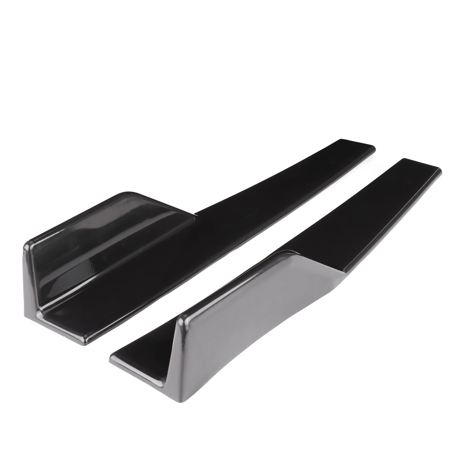 Paar Universelle Seitenschweller, Seitenspoiler, Diffusorflügel, Glänzend Schwarzes Bodykit, 45 X 8,5 Cm