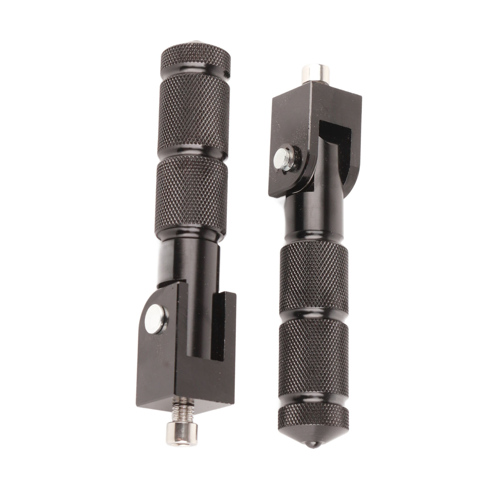 2 Stück Aluminiumpedale Für Motorrad Und Elektroauto, 8 Mm Universal-90°-klappstützstange, Schwarz
