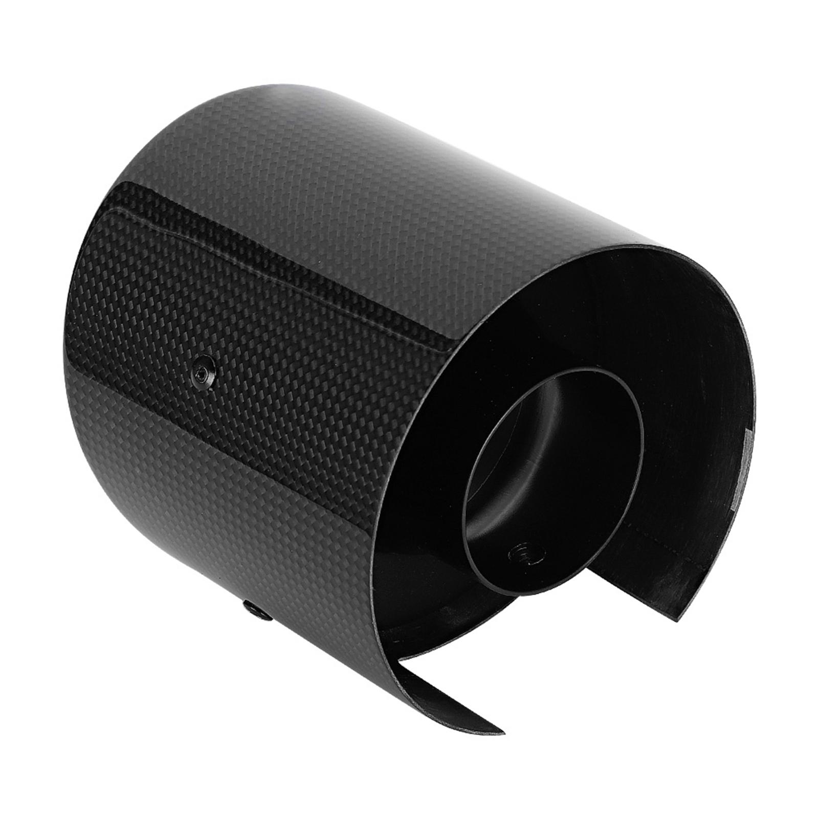 Auspuffendrohr-modifikation Aus Kohlefaser (54–114 Mm) Passend Für Suzuki New Swift Sports 18–20, Schwarz, Glänzend