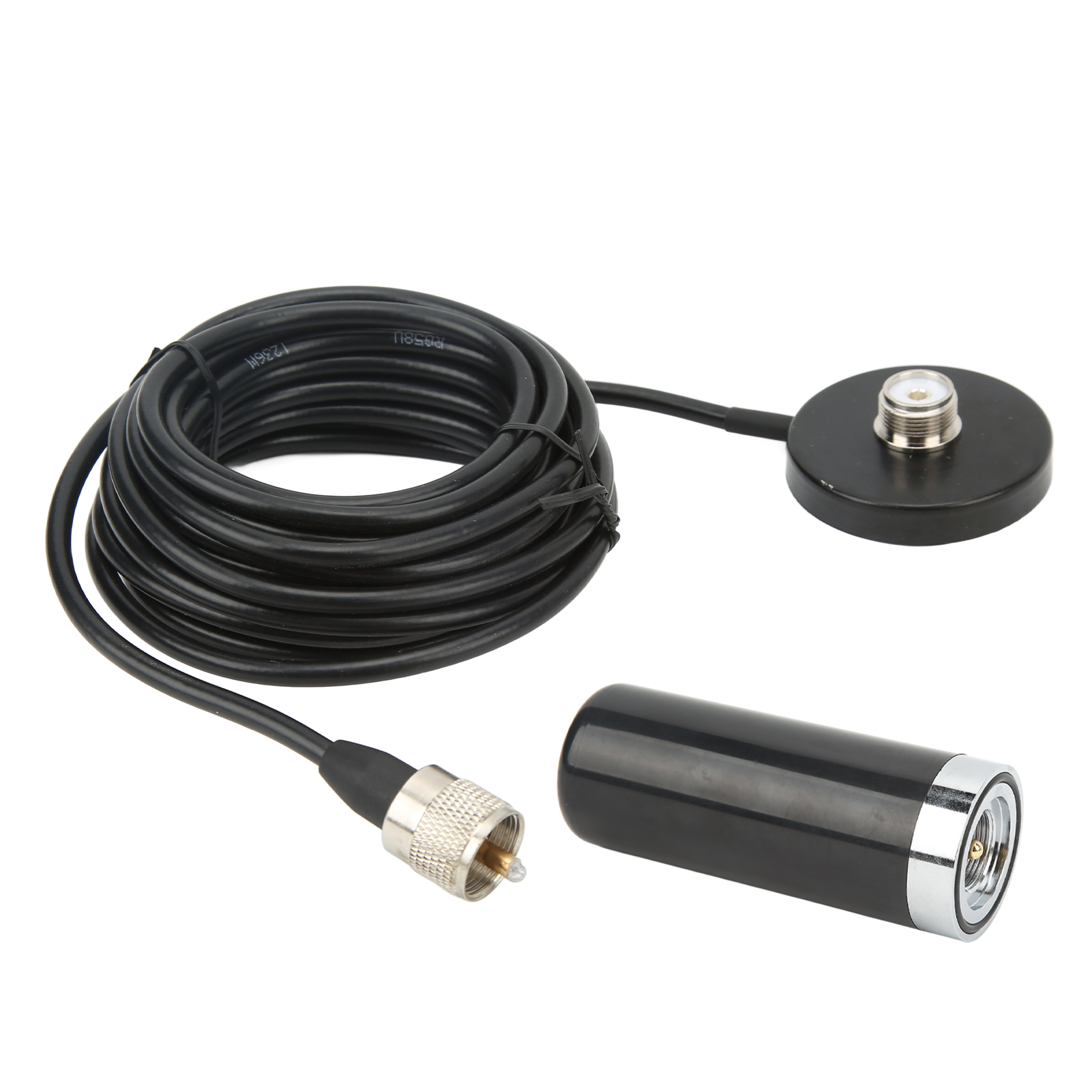 Dualband-autoradioantenne, 136–174 Mhz Und 400–480 Mhz, Schwarz, M-stecker (männlich), Zuleitungsschnittstelle
