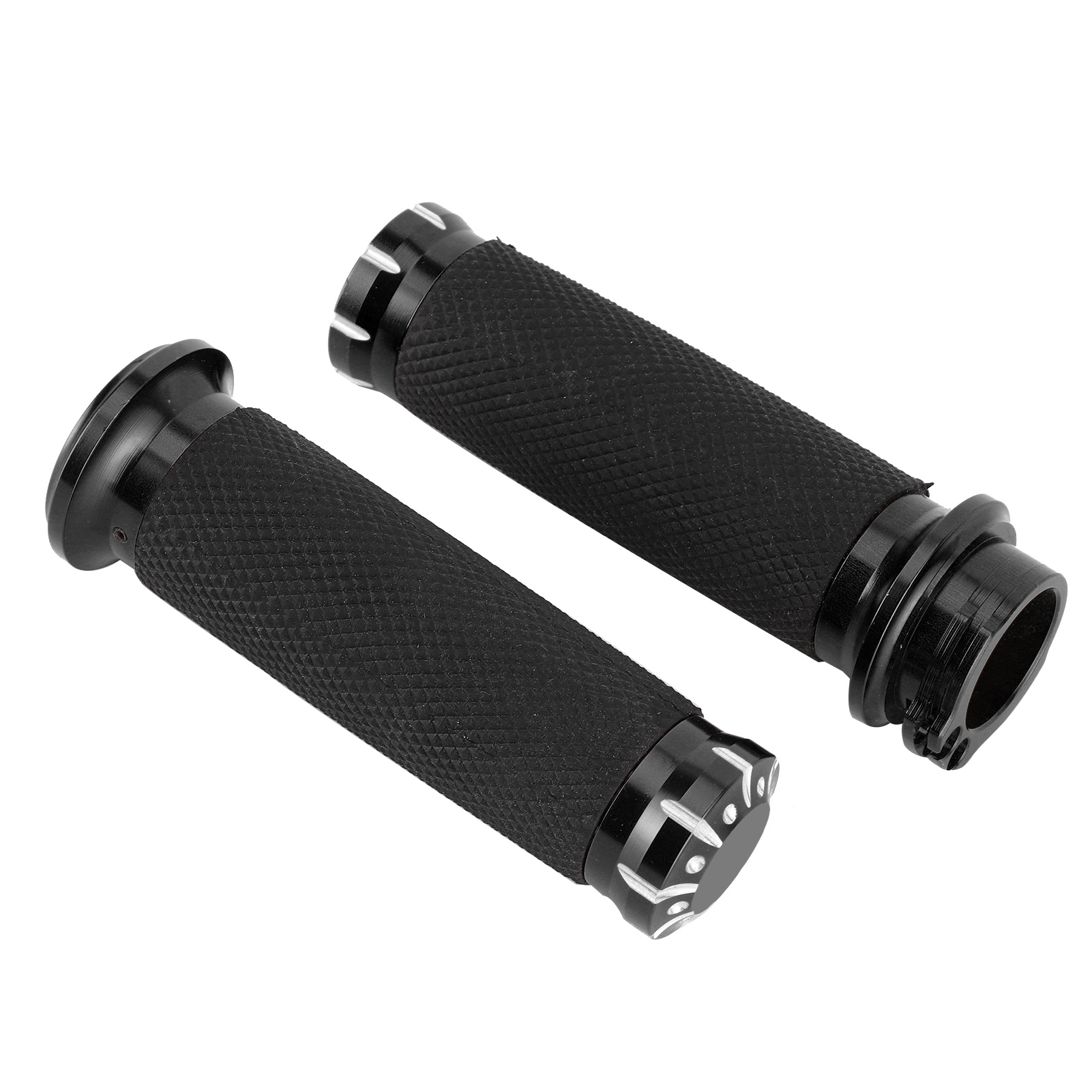 Motorrad-lenkergriffe Aus Aluminium Und Gummi, Kompatibel Mit Vrsc Xl Xr 96-13, Schwarz, 2er-set