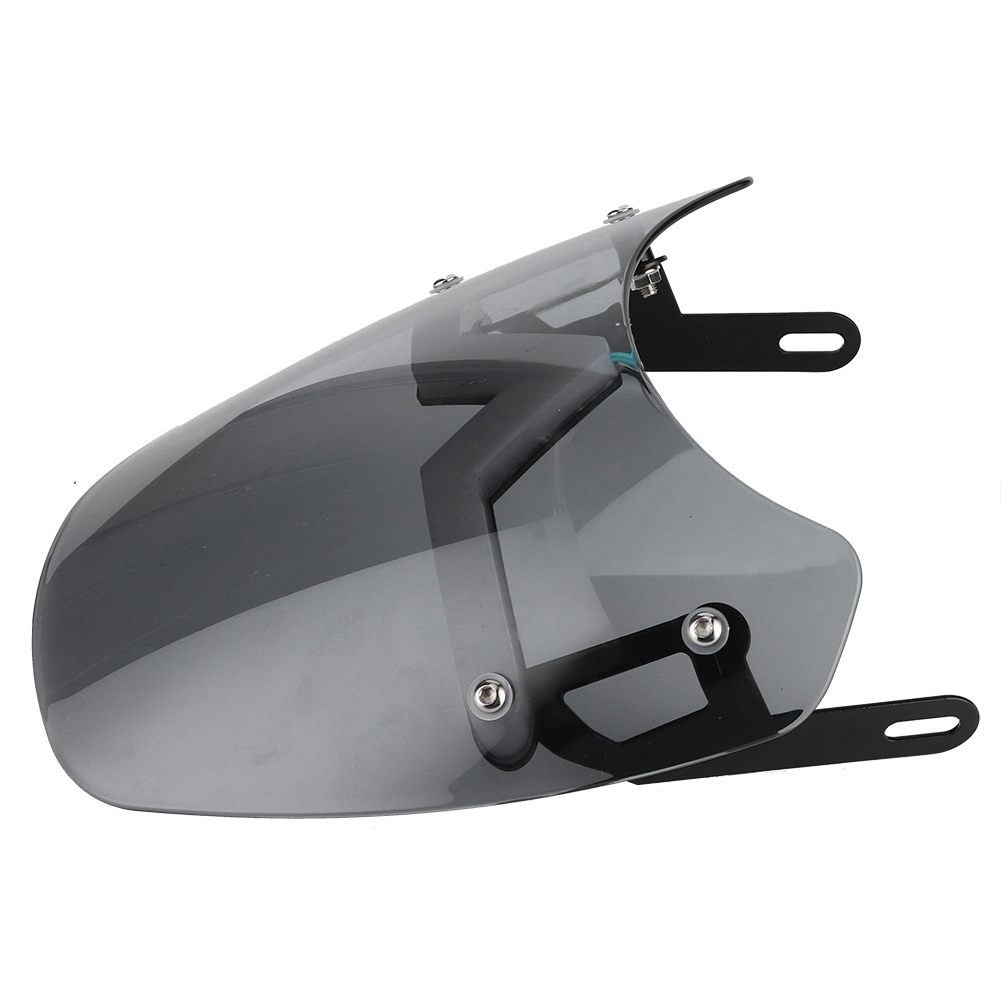 Motorrad-windabweiser Frontscheibe Mit Led-blinkern Und Integrierten Rückleuchten, Passend Für Yamaha, Schwarz