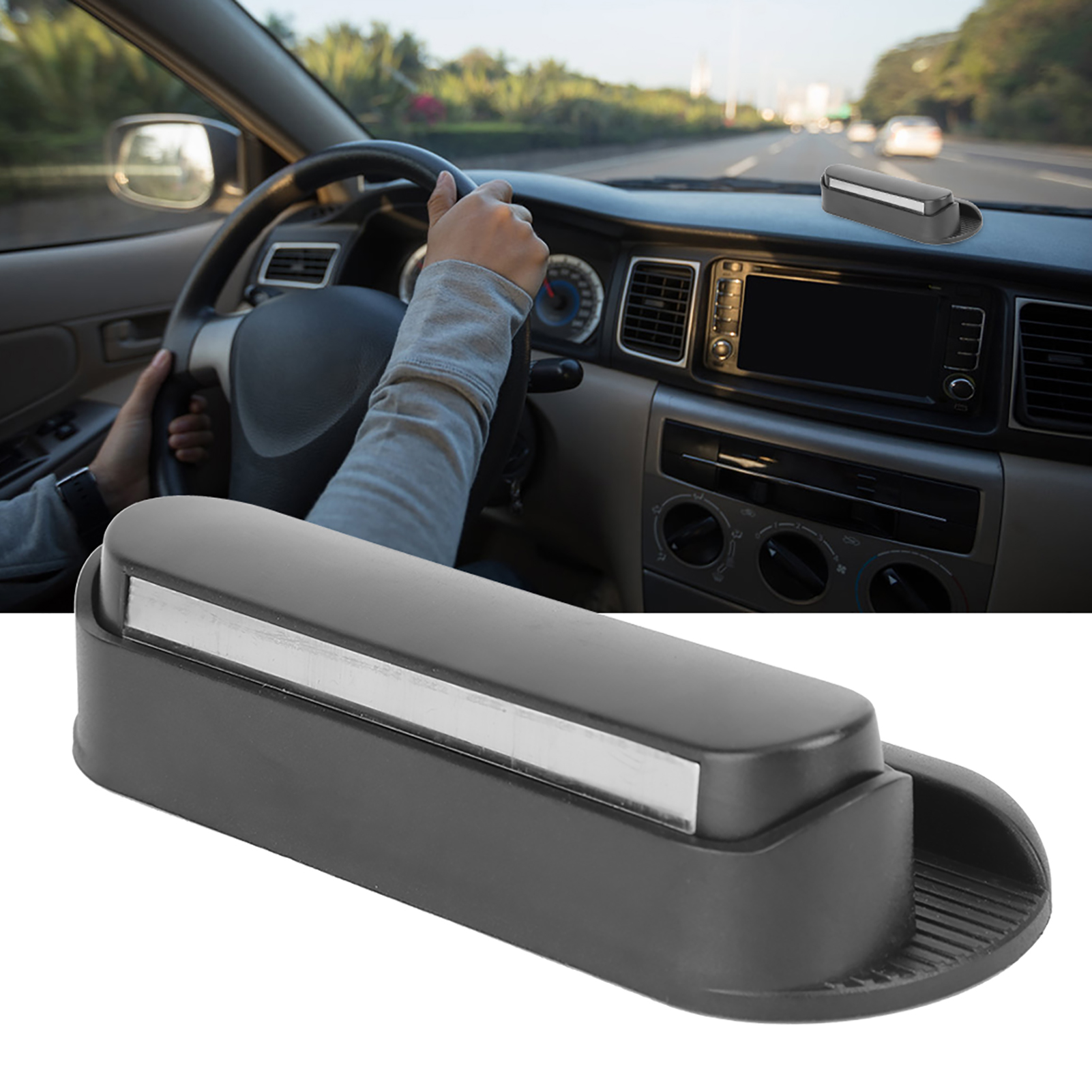 7-in-1 Leuchtende Parkkarte Für Autos, Nachtnummer, Temporäres Stoppschild, Schwarz