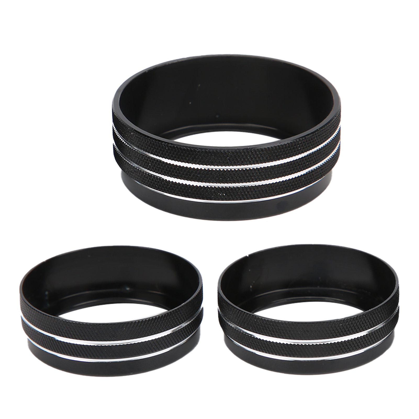 Schwarzer Zierring Für Den Klimaanlagen-schalterknopf, Kompatibler Ersatz Für Dodge Charger/challenger 2015-2019, Dekorativer Innenring, 2-teiliges Set.