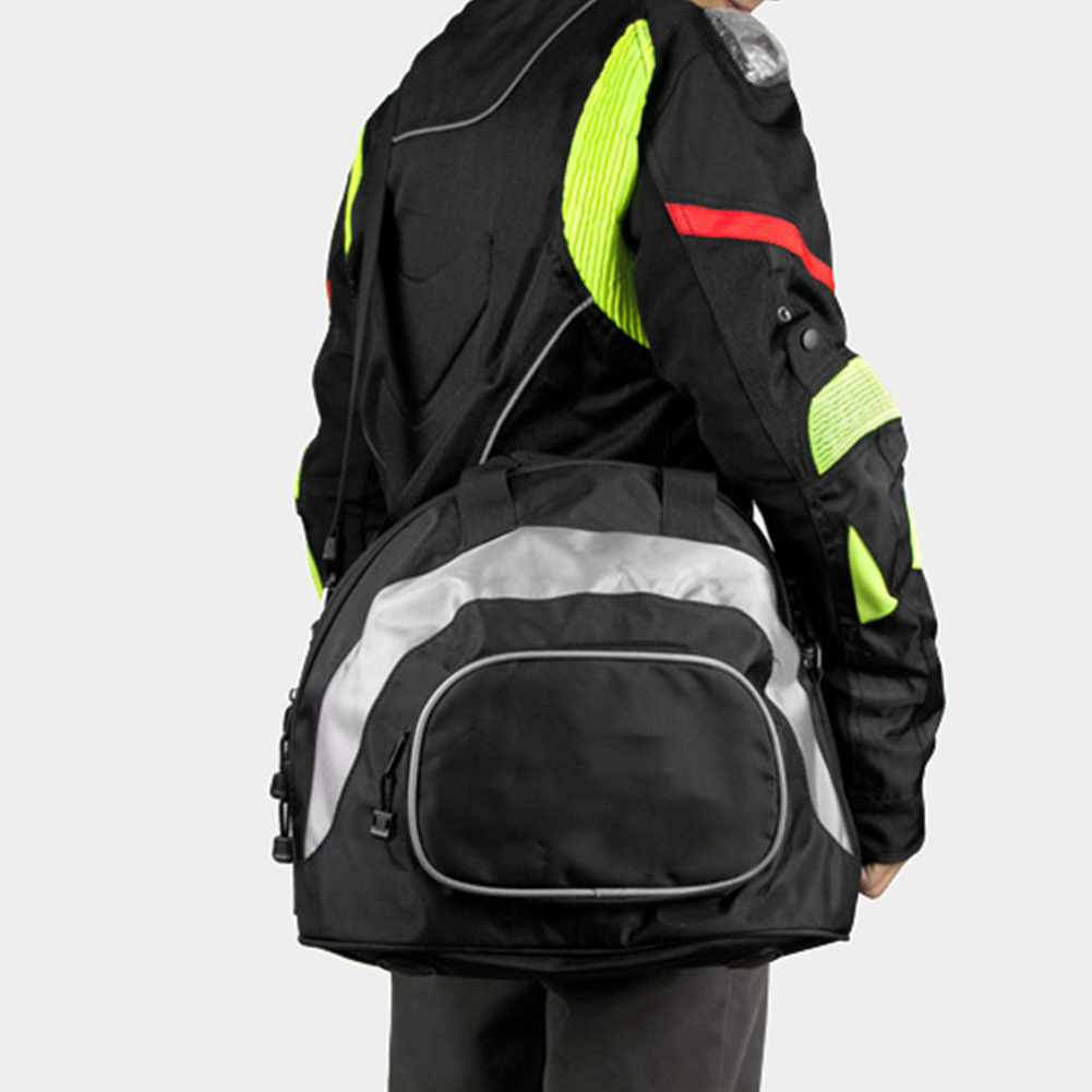Multifunktionale, Wasserdichte Motorradhelm-schultertasche, Rucksack, Tragbares Gepäck (grau/schwarz)