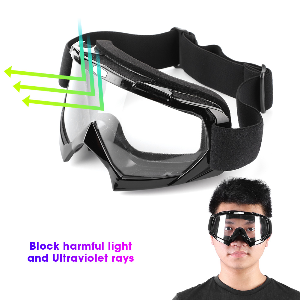 Helmbrille, Winddicht, Staubdicht, Sportbrille Für Motorrad-offroad-fahrten Im Freien (schwarz)
