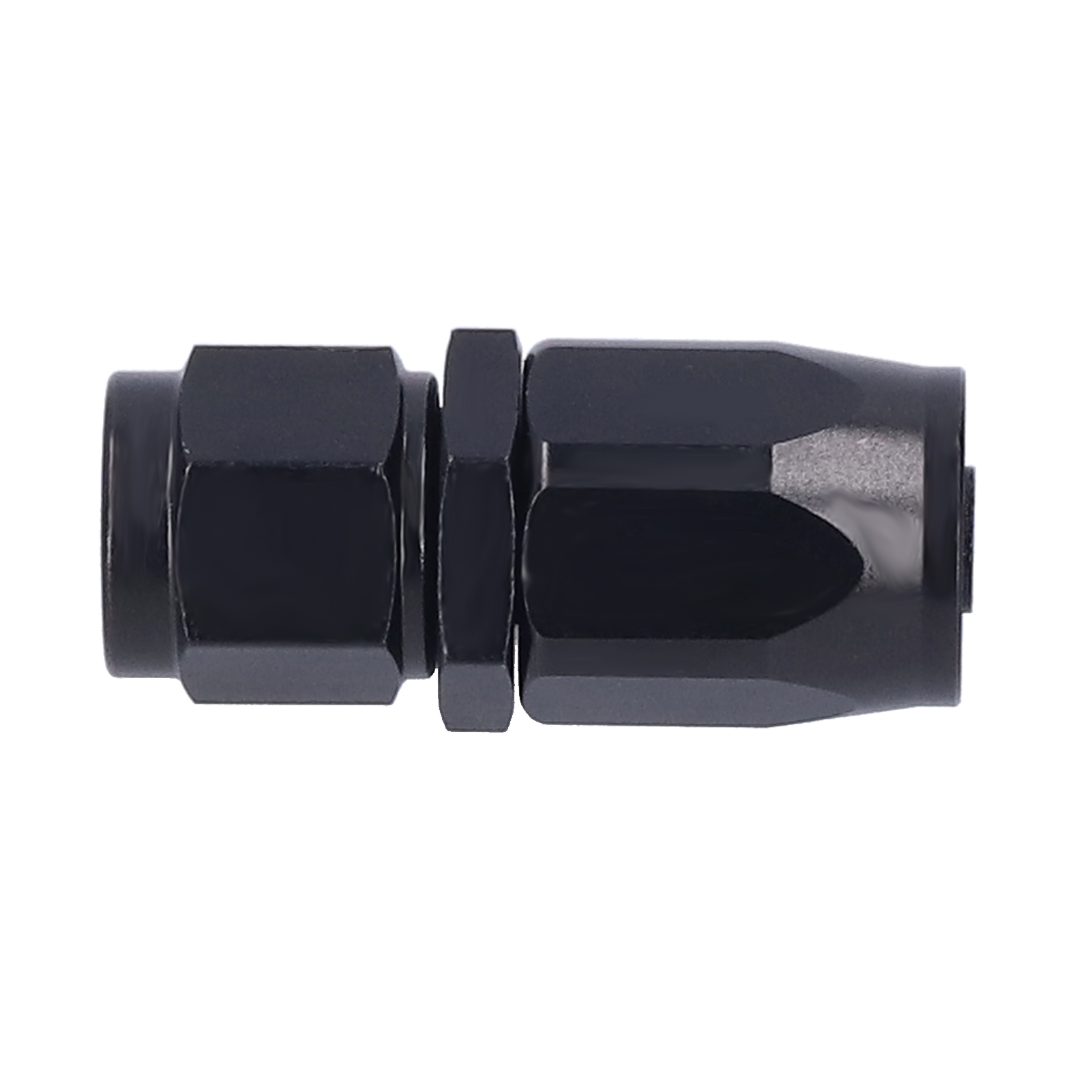 An6 6an Schwarzes, Gerades Drehgelenk Aus Aluminium Für Kraftstoff-/ölleitungen, Flexibler Endadapter