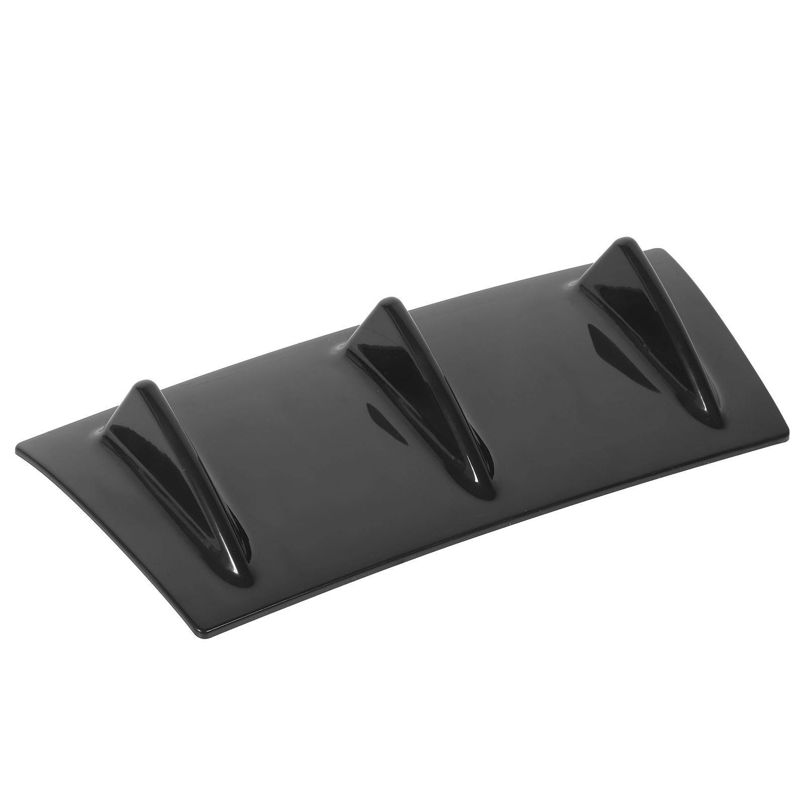 Universeller, Glänzend Schwarzer, Wasserdichter Heckstoßstangen-diffusor-lippenspoiler Für Fahrzeugtuning Mit 3 Finnen