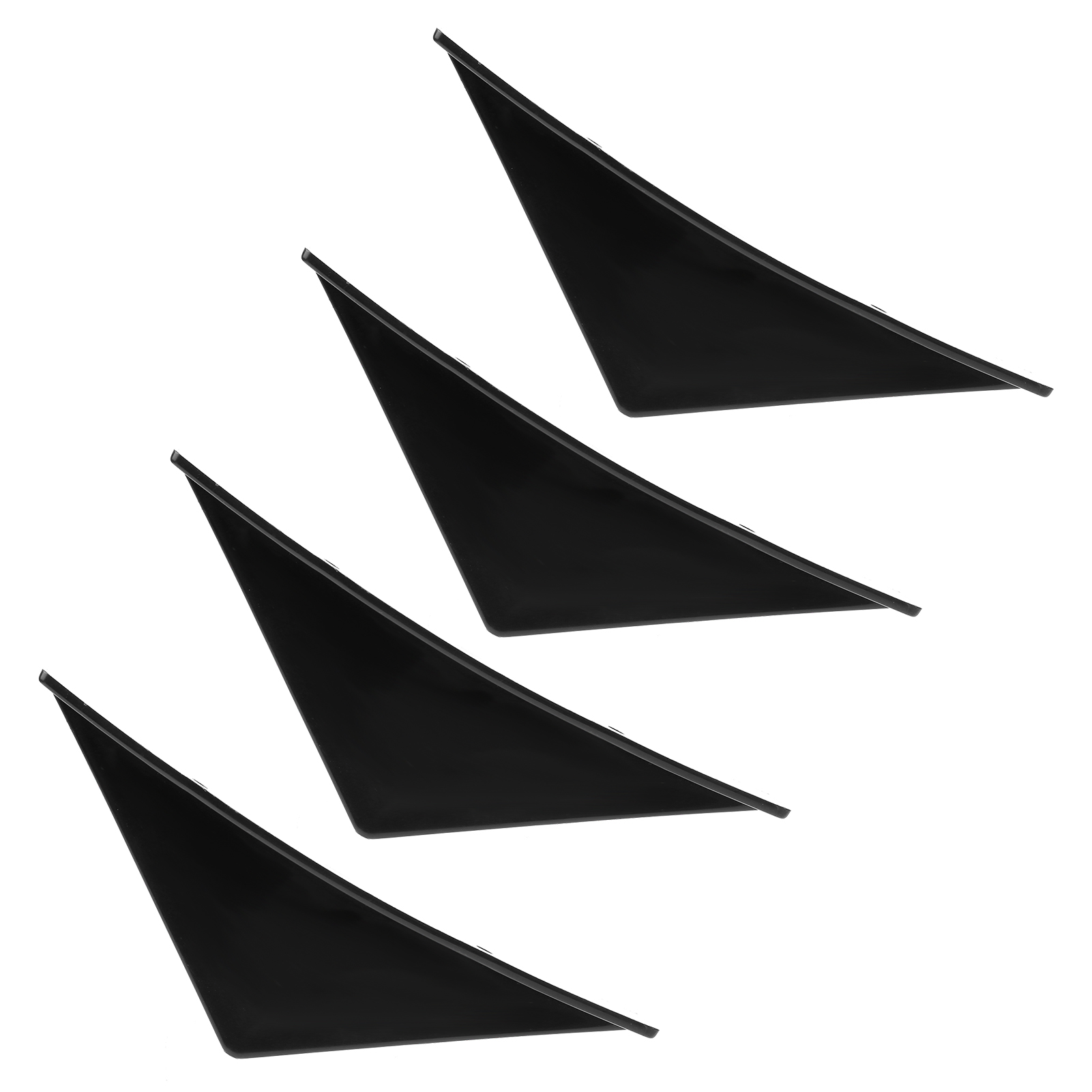 4-teiliges Heckspoiler-diffusor-set Mit Universalschrauben, Glänzend Schwarz, Autozubehör