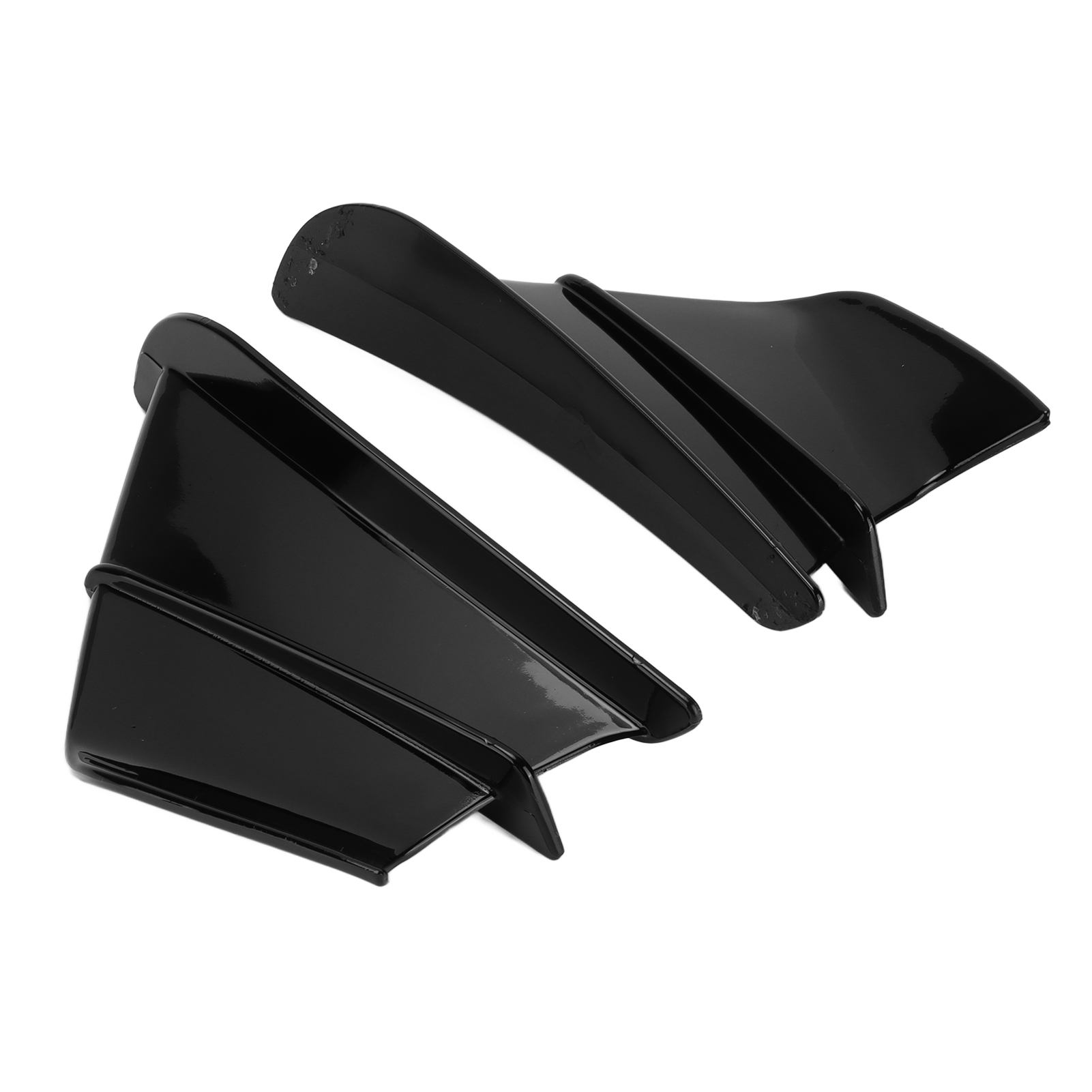 Aerodynamische Motorrad-winglets, Paar Universeller, Kawasaki-kompatibler Spoilerflügel, Glänzend Schwarz, Ersatzteile