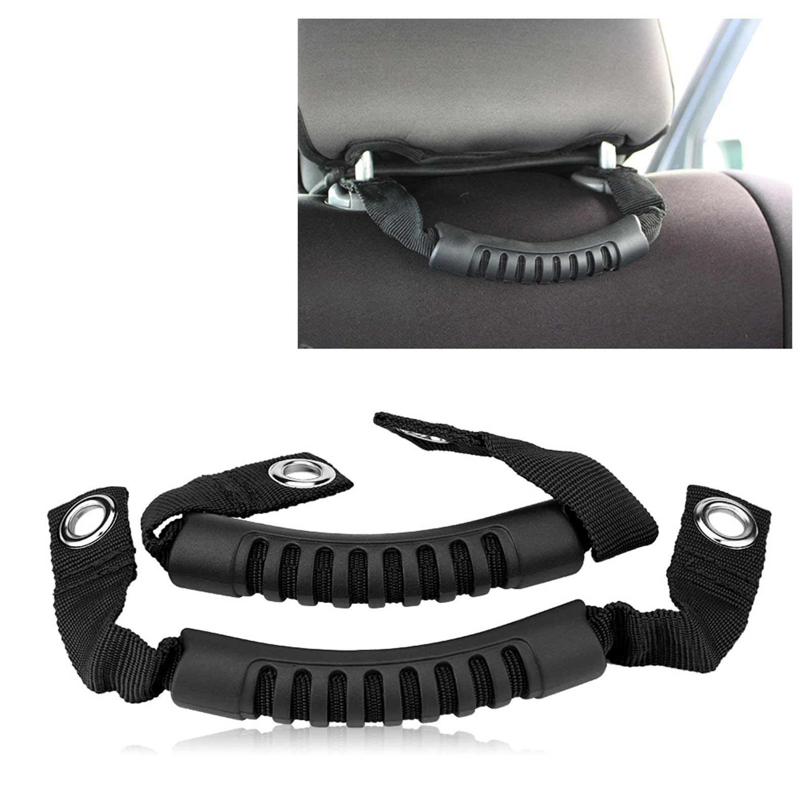 2 Hintere Haltegriffe Für Jeep Wrangler 1995-2017, Schwarz, Mit Loch, 2er-set, Innenausstattung.