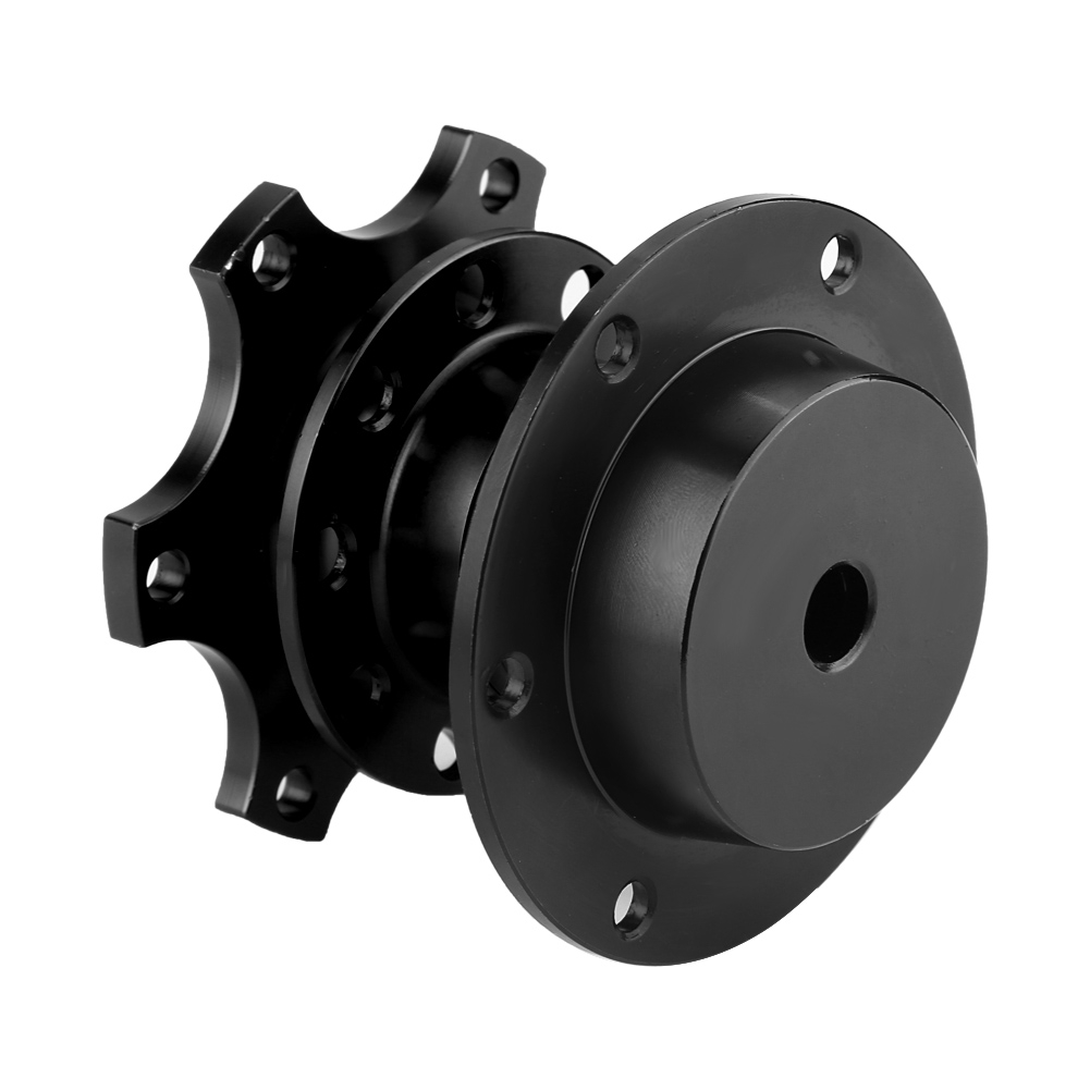 Lenkradnabenadapter, Schnellkupplungsset Zum Anschrauben, Schwarz, Mit Befestigungsschrauben