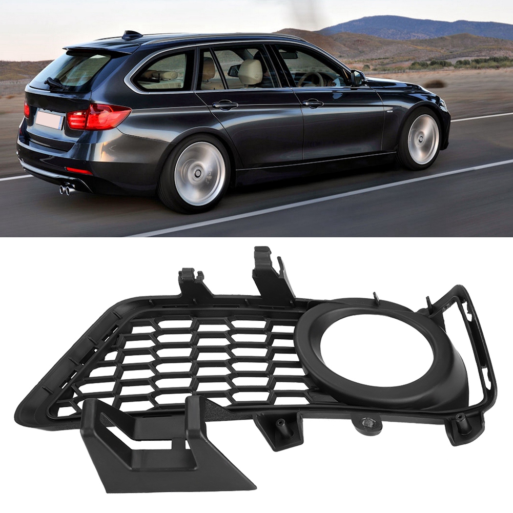 Schwarzer Waben-nebelscheinwerfergrill Für Bmw 3er F30 F31 2011-2015, Vordere Linke Stoßstangenabdeckung, 1 Stück.