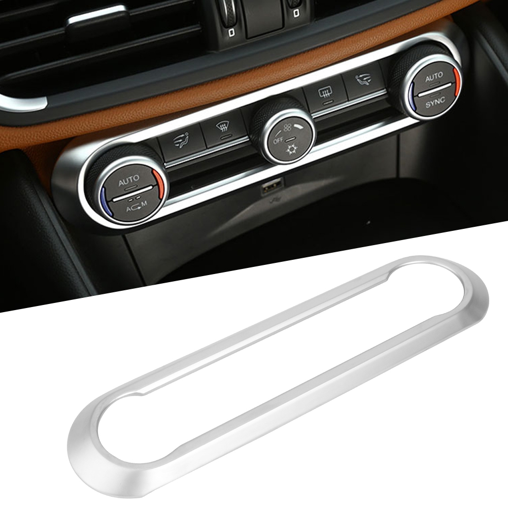 Verstellrahmen Für Die Klimaanlage, Klebeleiste Für Alfa Romeo Giulia 2017, Dekorative Aufkleber Für Den Innenraum, Schwarzes Zierteil, Ersatzteilset.