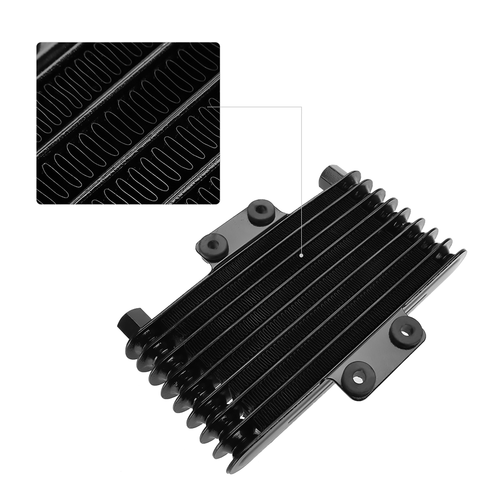 125 Ml Schwarzer Aluminium-motorölkühler Für Motorräder Und Atvs Mit 125–250 Cm³ Hubraum