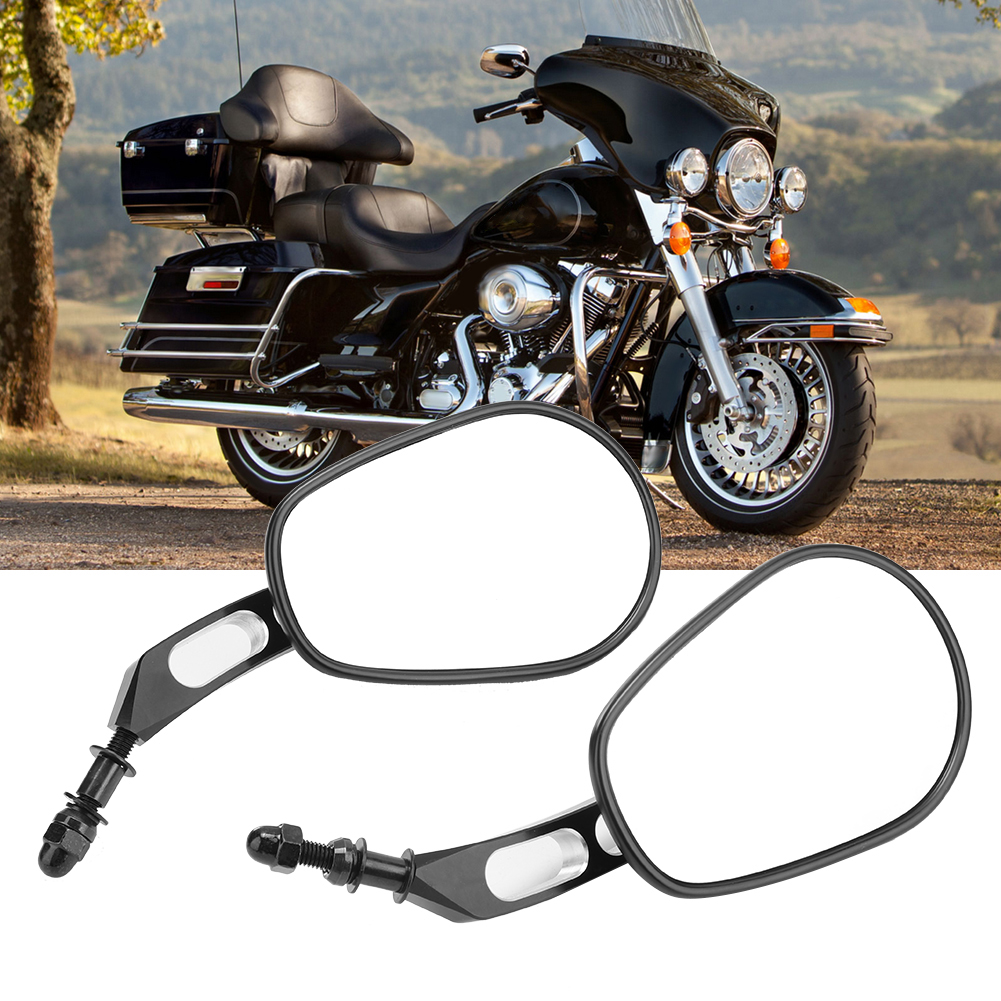 1 Paar Schwarze Motorrad-rückspiegel Aus Metall, Modifikationszubehör, Ersatzteil