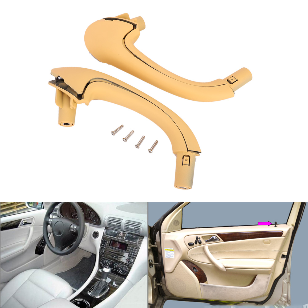 Vordere Linke Und Rechte Innentürgriffe Für Mercedes-benz C-klasse W203 C230 2003-2007, 2-teiliges Set, Schwarz, Einfacher Austausch.