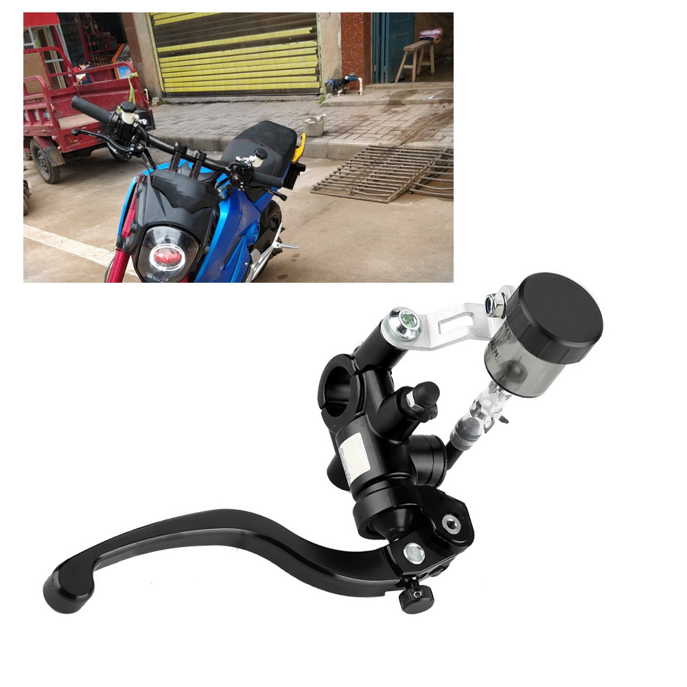 Rechter Hydraulischer Kupplungshebel Für Motorrad, Hauptbremszylinder Mit Direktzugbremspumpe, Schwarz, Anpassbar, Einstellbar, Robust.