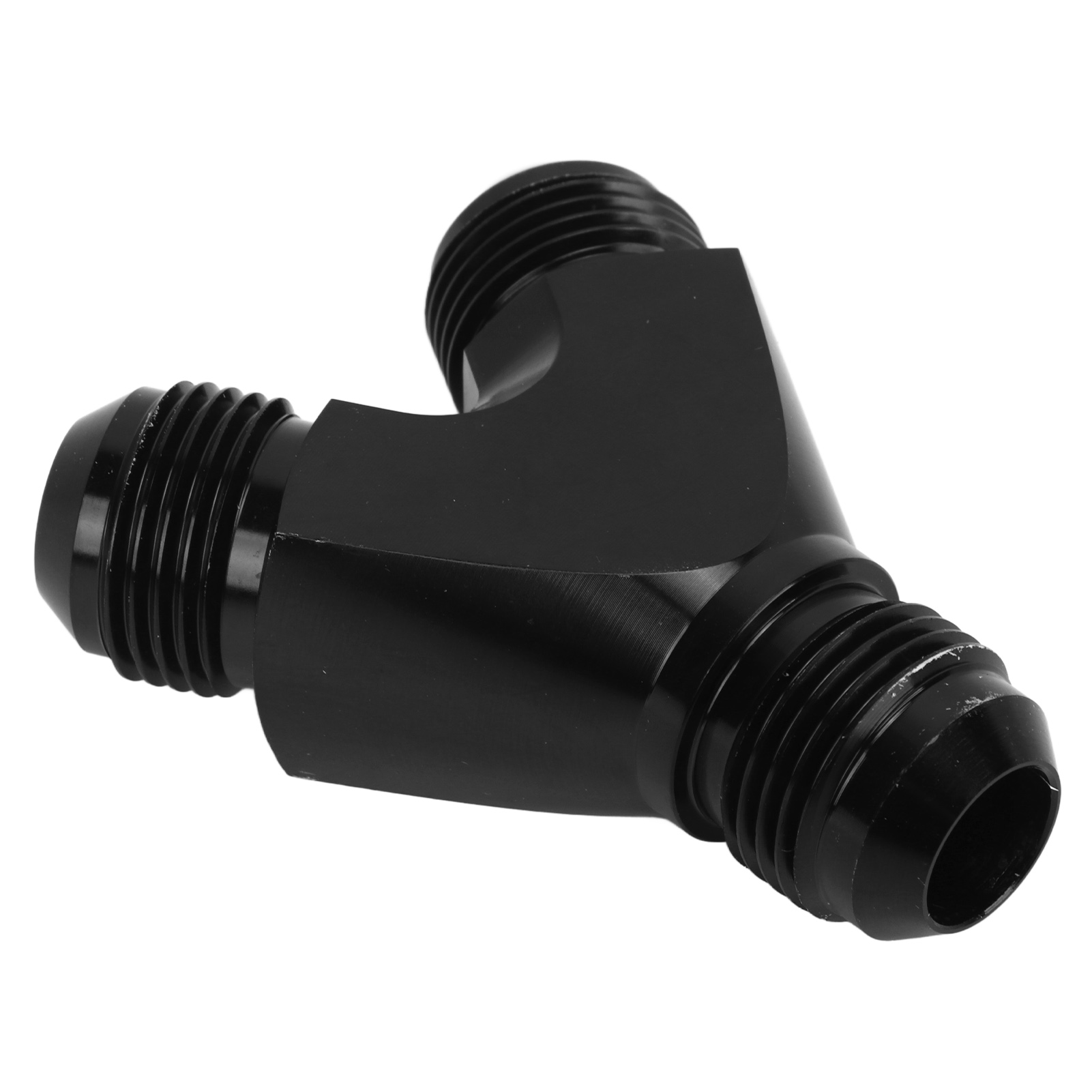 Schwarz Eloxiertes Y-schaft-verschraubungsstück, Wasserdichter Universaladapter Für Kraftstoffschlauch, 10 Jahre Garantie, Doppelanschluss