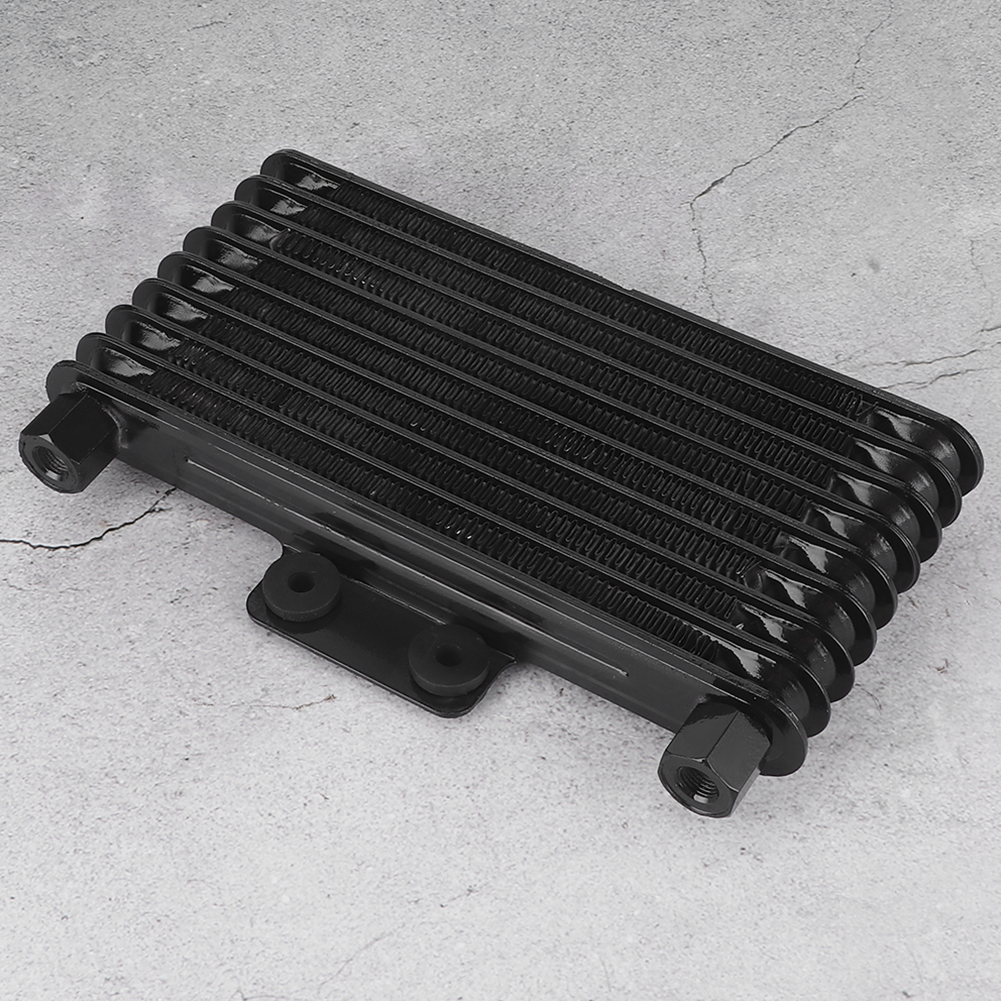8-reihiger Schwarzer Motorölkühler, Universell Einsetzbar Für 125–250 Cm³ Motorräder, Dirtbikes Und Atvs