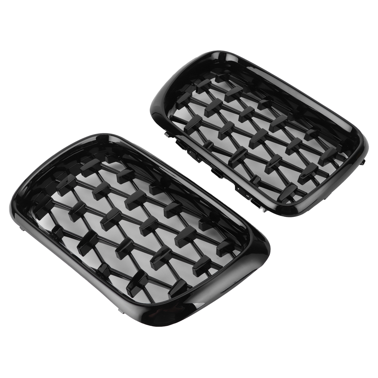 Paar Frontgrills, Wabengrill Für Die Motorhaube, Nierengrill 51138195151, Kompatibel Mit Bmw 3er E36 M3 1997-1999, Glänzend Schwarz, 2-teiliges Set.