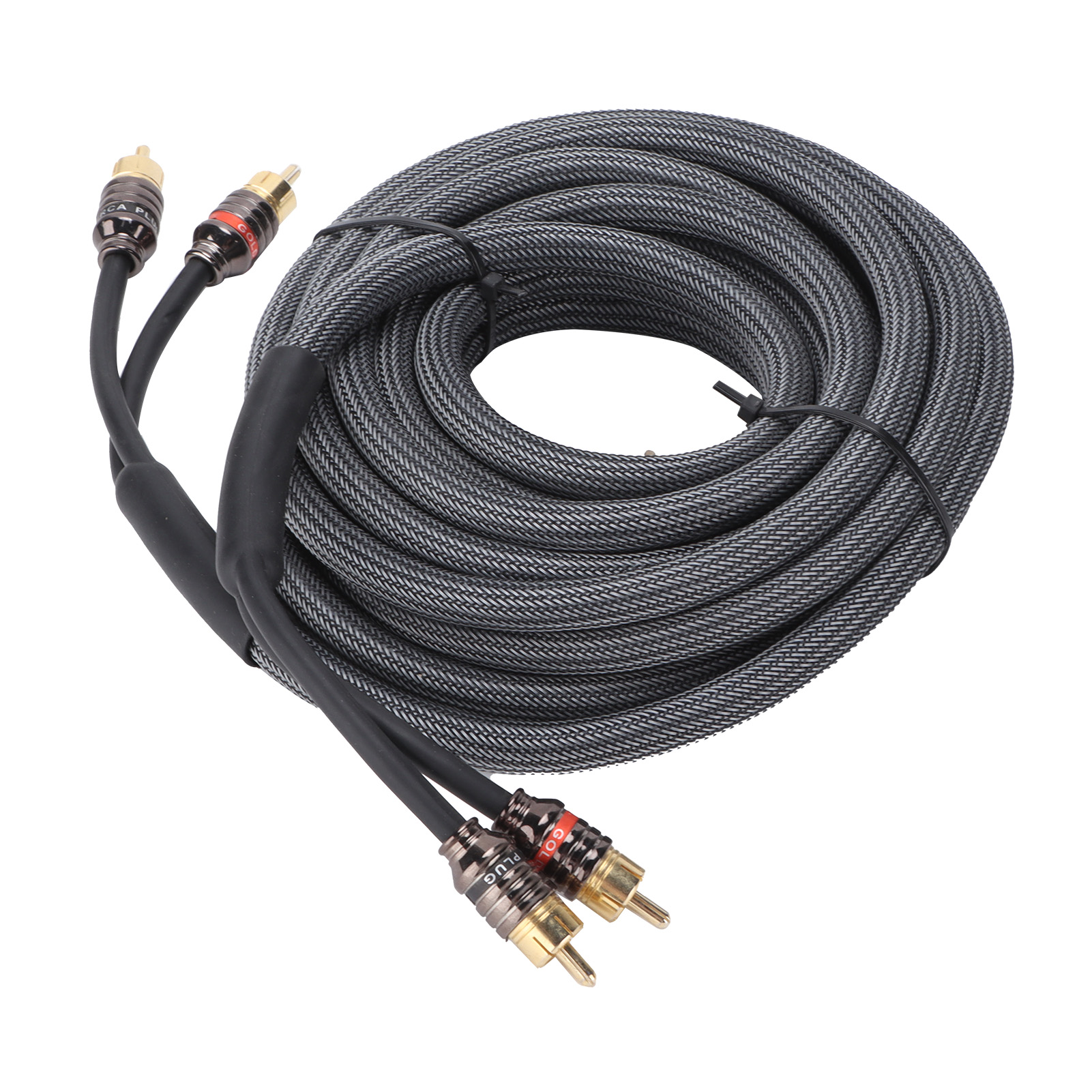 4,5 M / 180 Zoll Schwarzer Pvc-kunststoff-auto-audiokabeladapter Für Verstärkermodifikation Und Heimkino