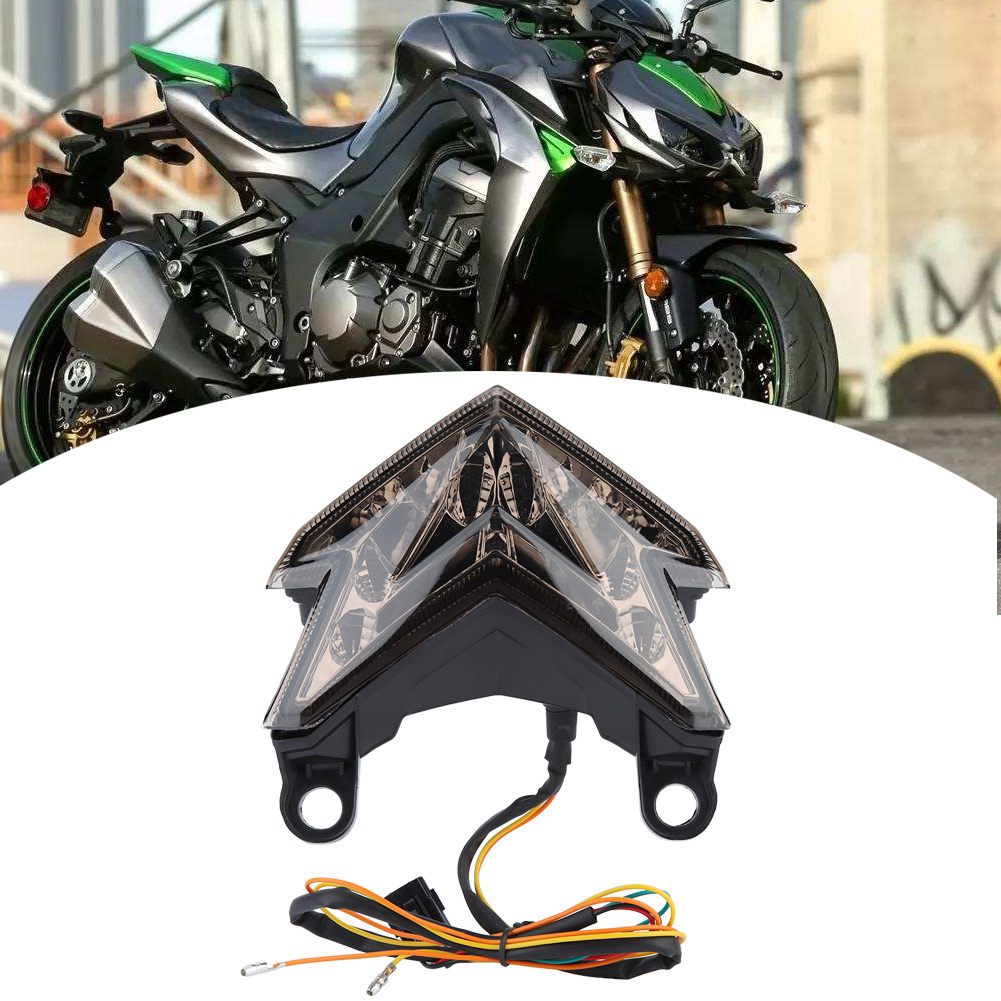 Led-rücklicht Mit Blinker/bremslicht Für Kawasaki Z800 (2013–2014), Schwarze Optik, Brems- Und Blinklicht, Universell, Wasserdicht