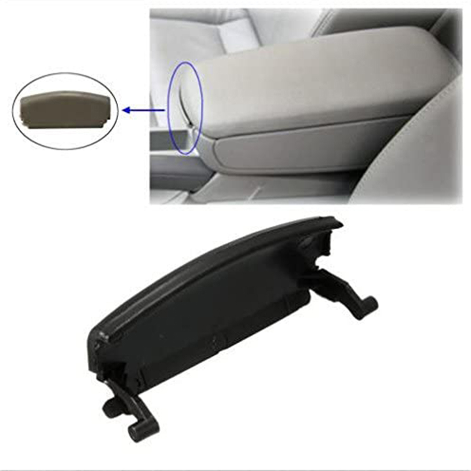 Mittelkonsolen-armlehnenabdeckung Mit Verschlussclip Für Audi A4 B6 2000-2005, Schwarz