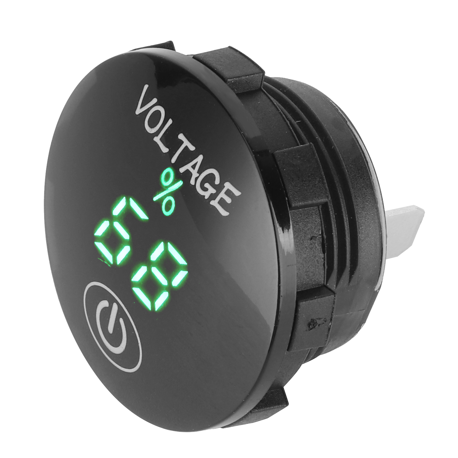 12v-24v Dc Led-voltmeter Mit Touch-taste, Schwarz, Universal Für Autos, Lkws, Motorräder, Boote, Quads, Wohnmobile Und Traktoren