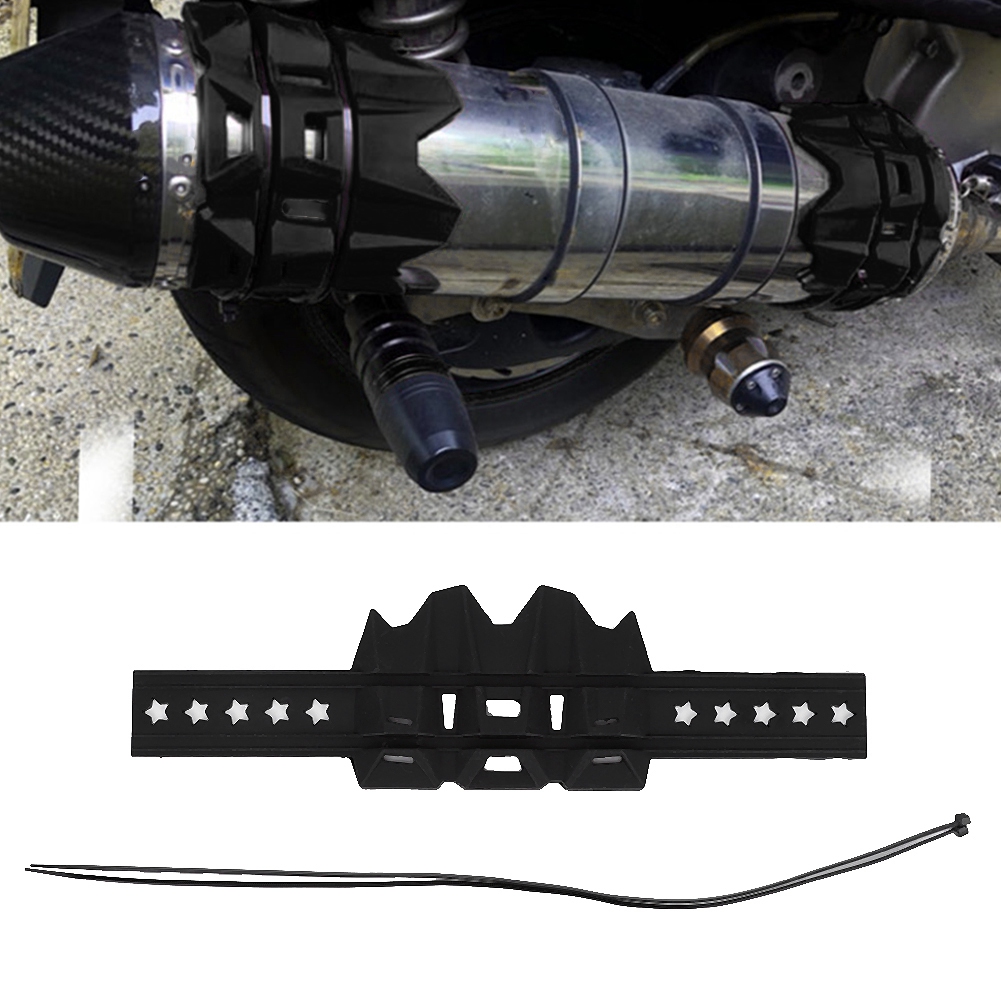 Universeller Schwarzer Silikon-auspuffrohrschutz Für Motorräder, Hitzebeständige Rohrabdeckung, Auspuffrohrschutz, Hitzeschutzabdeckung Für Motorräder.