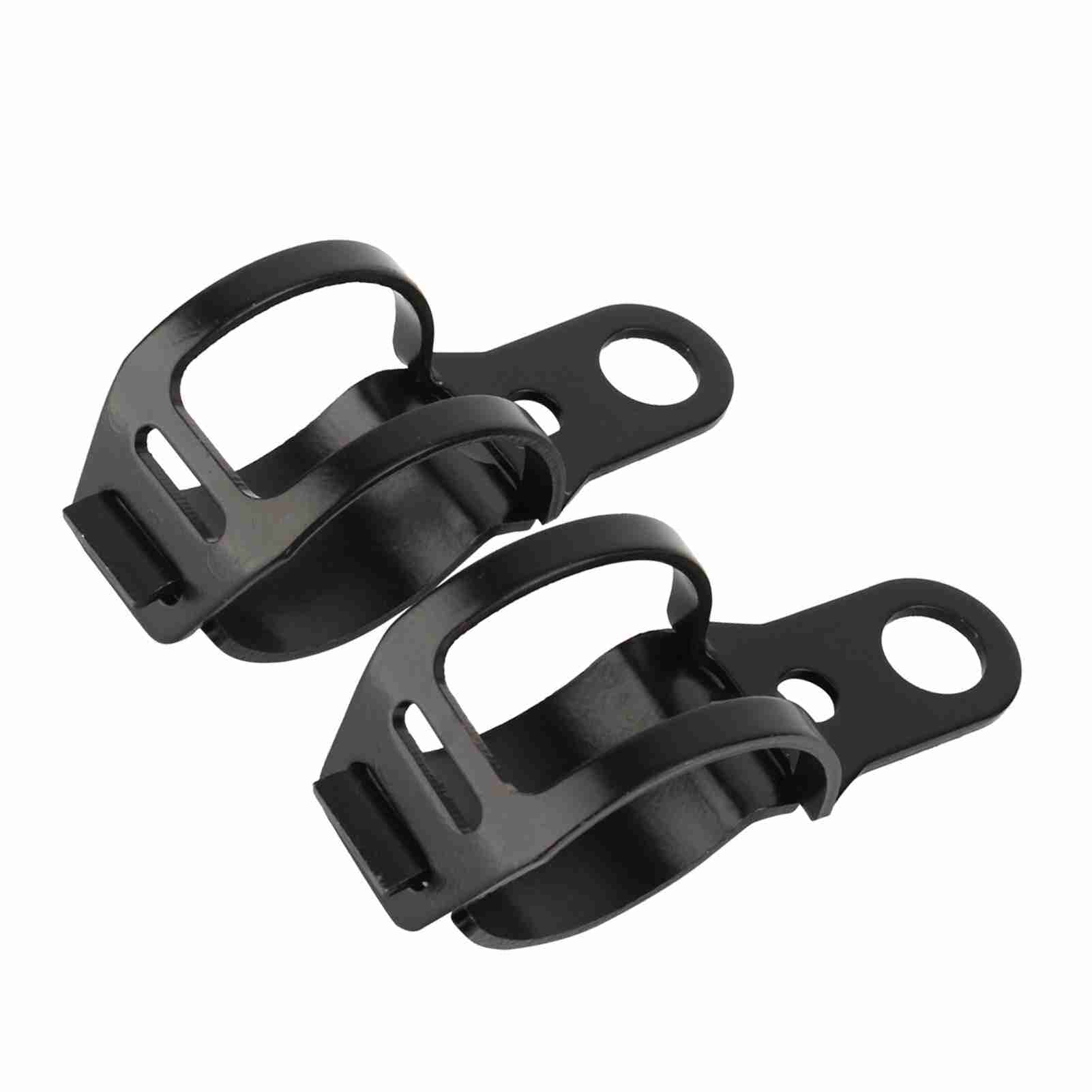 Motorrad-blinkerhalterung, Gabelbefestigungshalterung 30–43 Mm, Versetzte Bremssättel, Schwarz Hnh