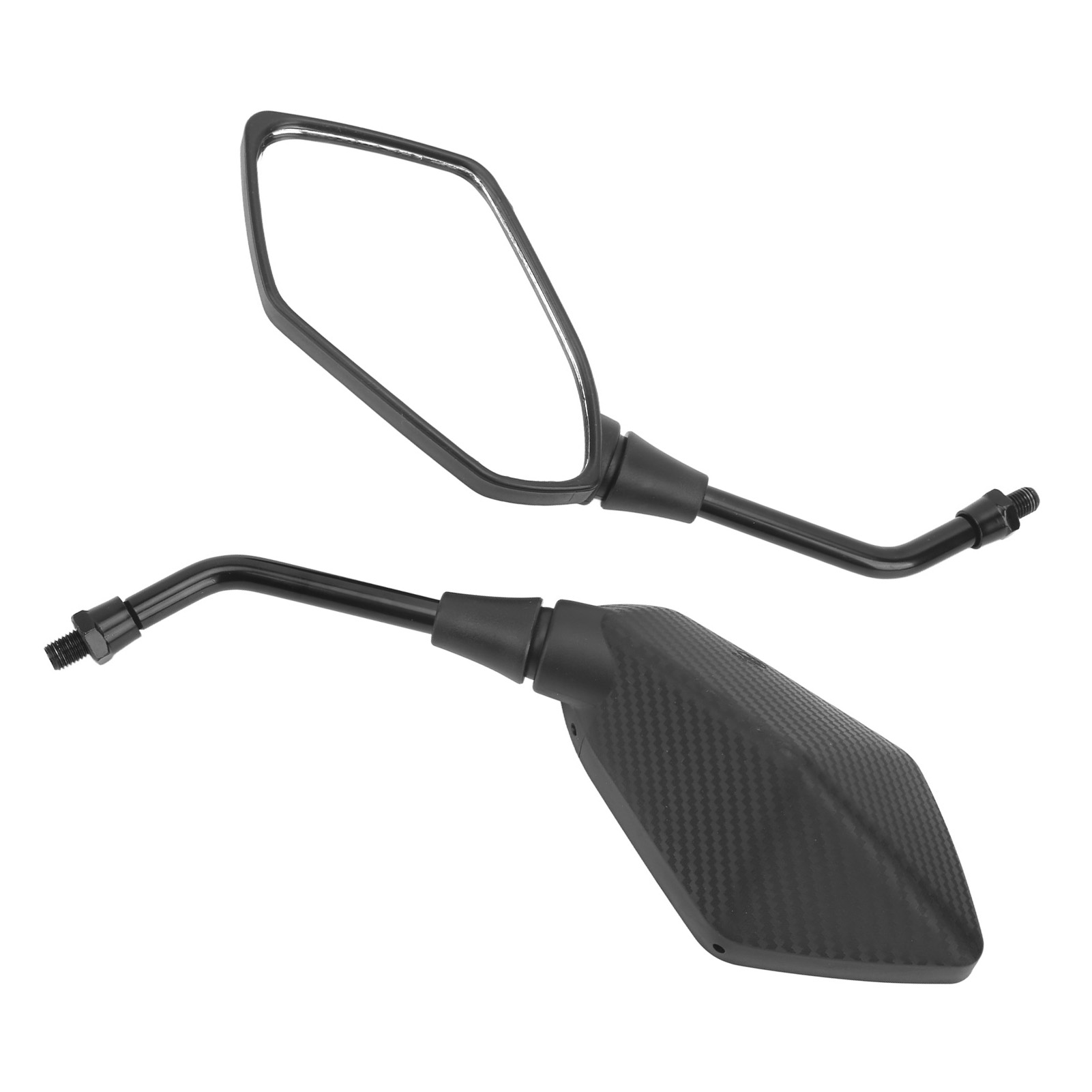 Motorrad-rückspiegel Aus Kohlefaser, 2 Stück, 22 Mm, Universeller Lenkerspiegel Für Roller, Quads Und Atvs