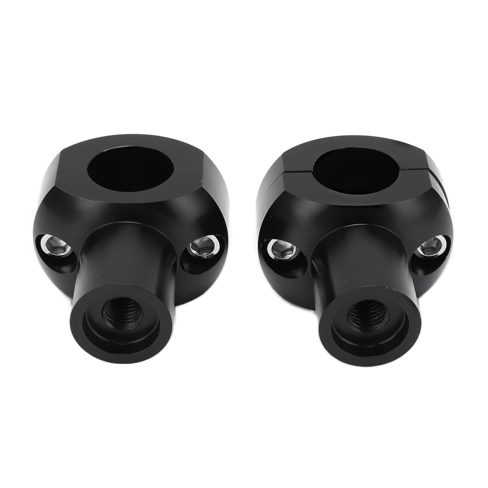 25 Mm Cnc-gefräste Motorrad-lenkererhöhung, Universell, Schwarz, Runde Lenkerhalterung Mit Band, Lenkerlift
