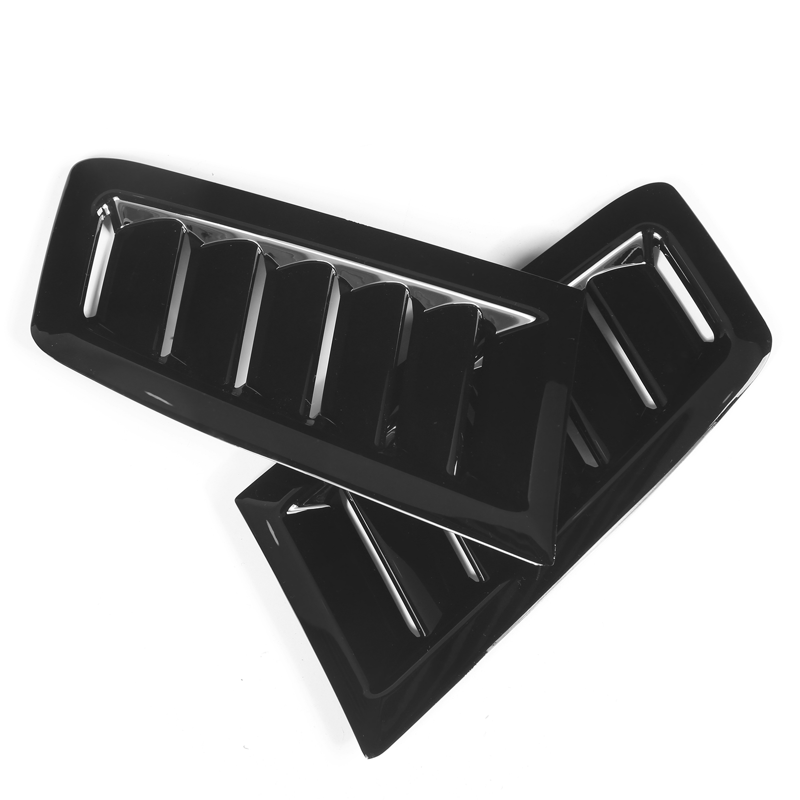 Doppelte Vordere Motorhaubenentlüftungen, Ersatzteil Im Focus Rs Mk2-stil, Universell, Glänzend Schwarz, Motorhauben-luftauslass, Paar.