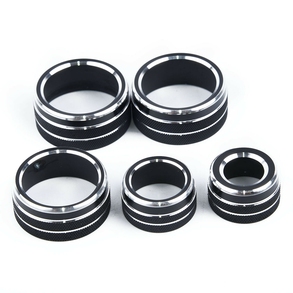 5-teiliges Set Innenspiegel-mittelkonsolen-tastenabdeckungen Für Klimaanlagenregler Für Toyota Camry 2018, Schwarz