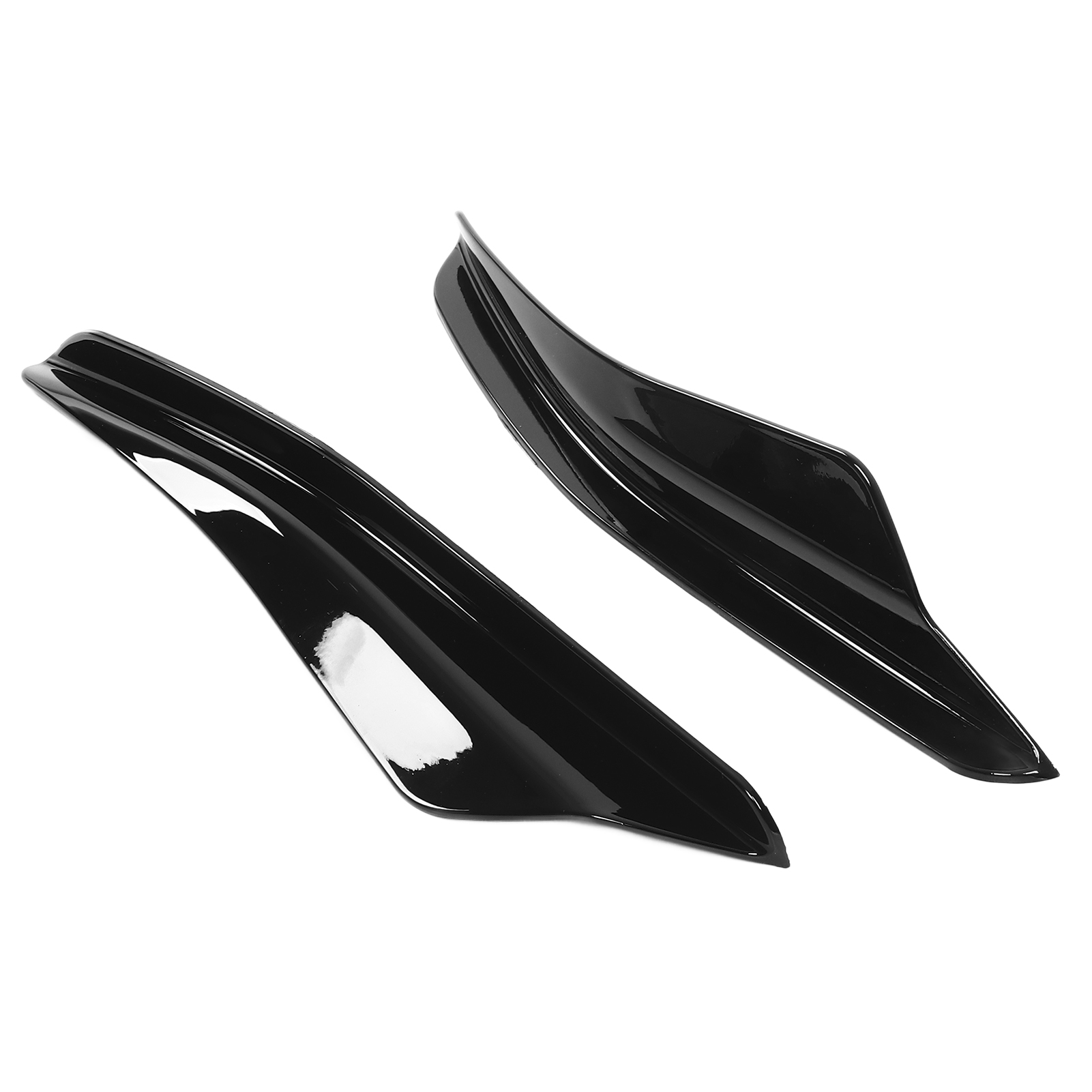 2 Maxton Style Canard-frontstoßstangenfinnen Als Ersatzteil, Kompatibel Mit Mk8 Ab 2021, Glanzschwarz, Aerodynamik-kit