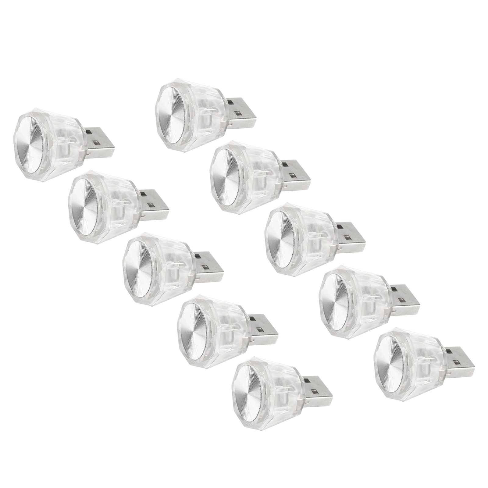 10 Mini-usb-led-leuchten, Einstellbare Helligkeit, Tragbare Innenraumbeleuchtung, Led-ambientelampe, Autozubehör, 5 V