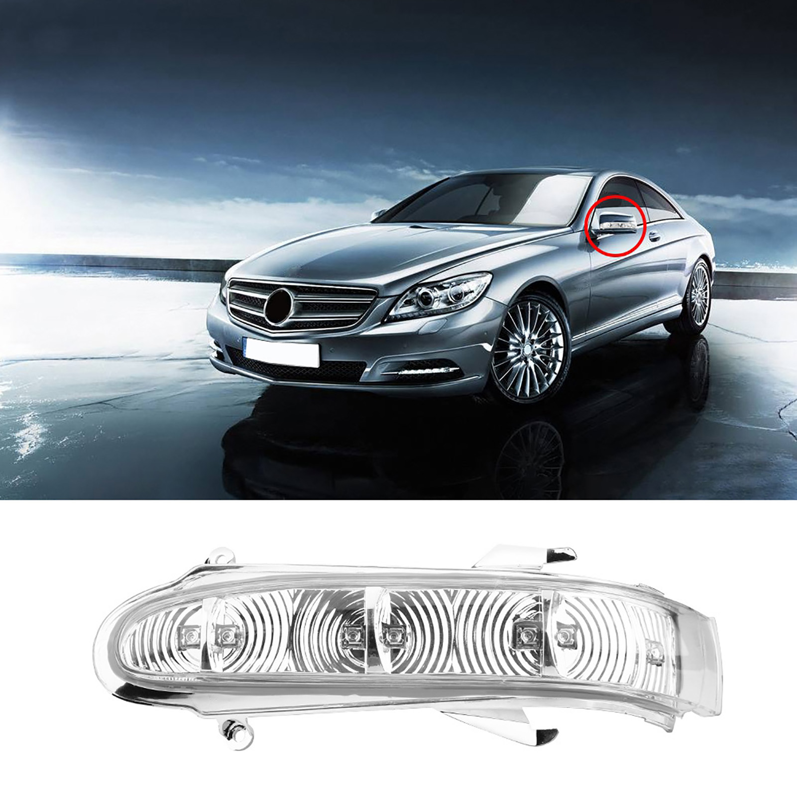 Paar Led-blinker Für Mercedes W220 W215 Cl215 Außenspiegel, Klarglas, Seitenblinker, 1999–2003, 2 Stück