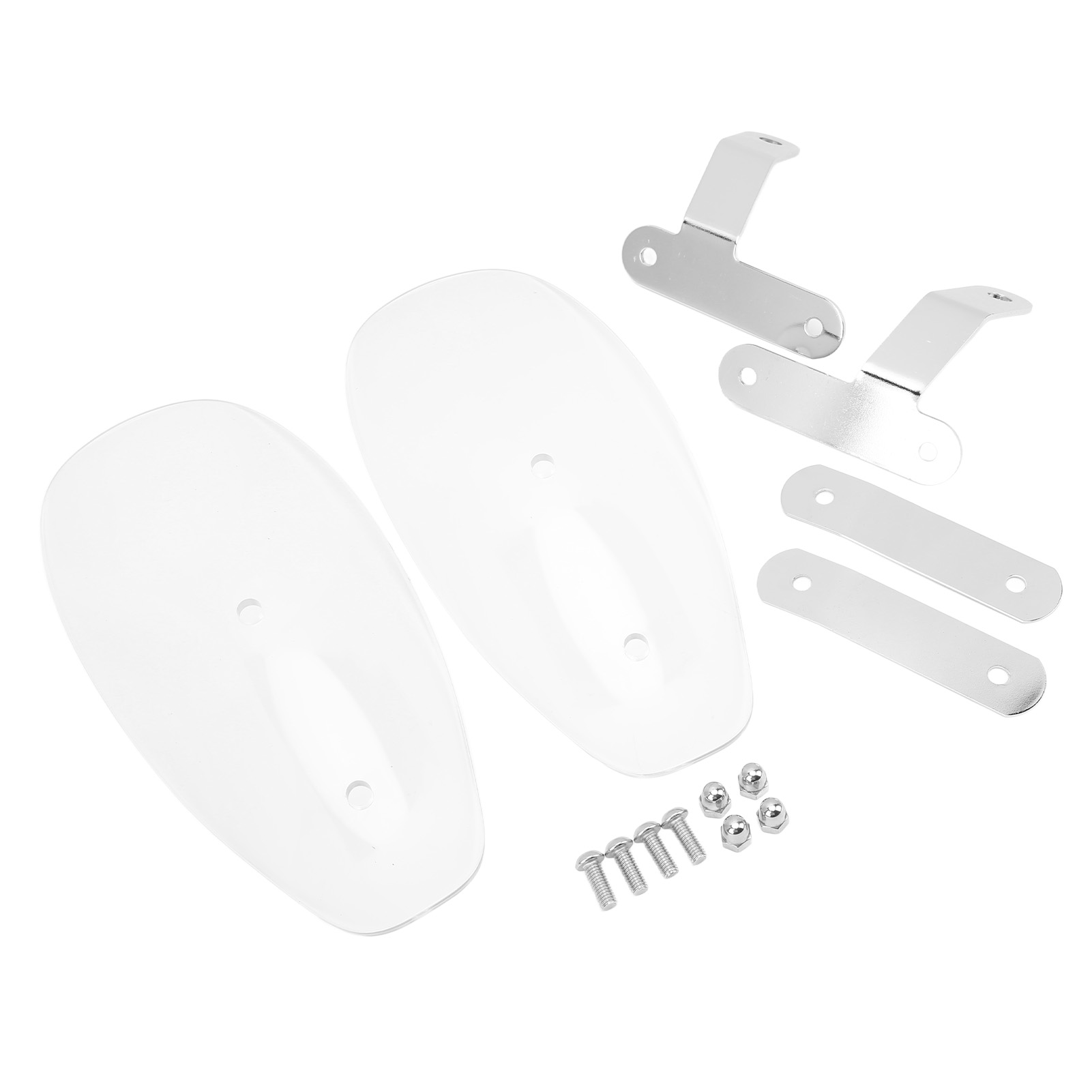 2-teiliger Transparenter Motorrad-handschutz, Kälte- Und Winddichter Handschutz Für Motorräder, Chopper Und Kombis, Mit 10-mm-geradschrauben, Motorrad-windschutzscheibe