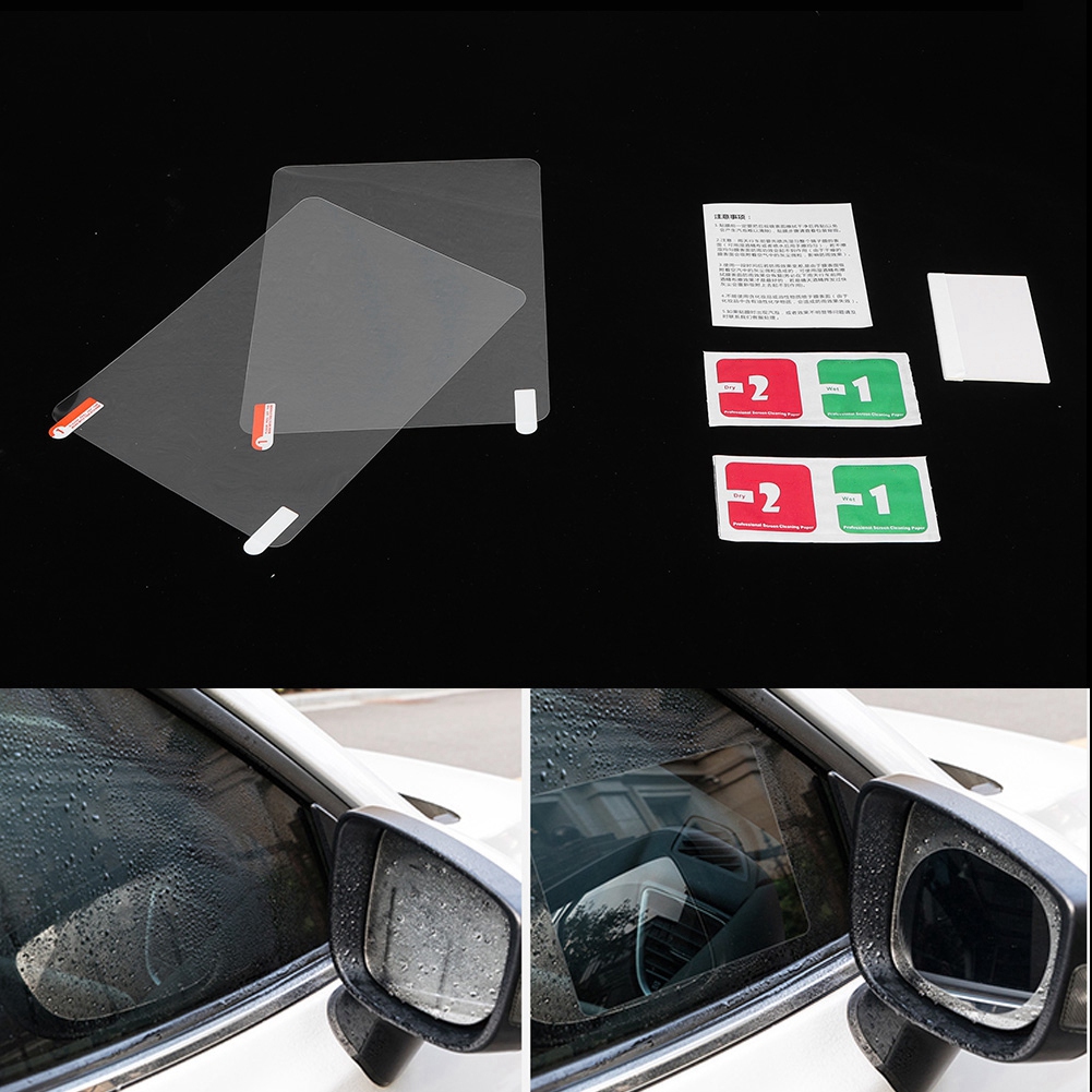 Antibeschlag- Und Wasserfeste Schutzfolie Für Autoaußenspiegel, 2er-pack, Transparentes Rechteck 150 X 200 Mm