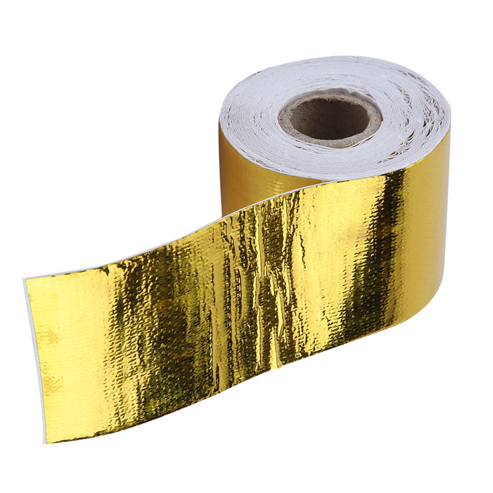 Goldfarbenes, Hitzebeständiges Aluminium-klebeband, Reflektierende Folie Für Autos, 10 M X 5 Cm Rolle, Wärmedämmung, Motorschutz.