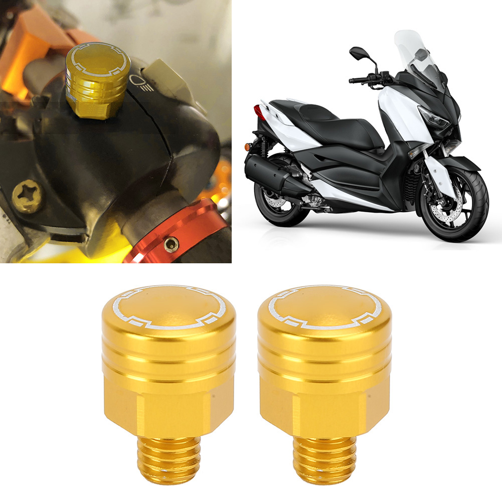 Stück Sepp Motorrad-rückspiegelbolzen Cnc-gefräste Aluminiumlegierungs-modifikationsteile M8x1,25 Gold