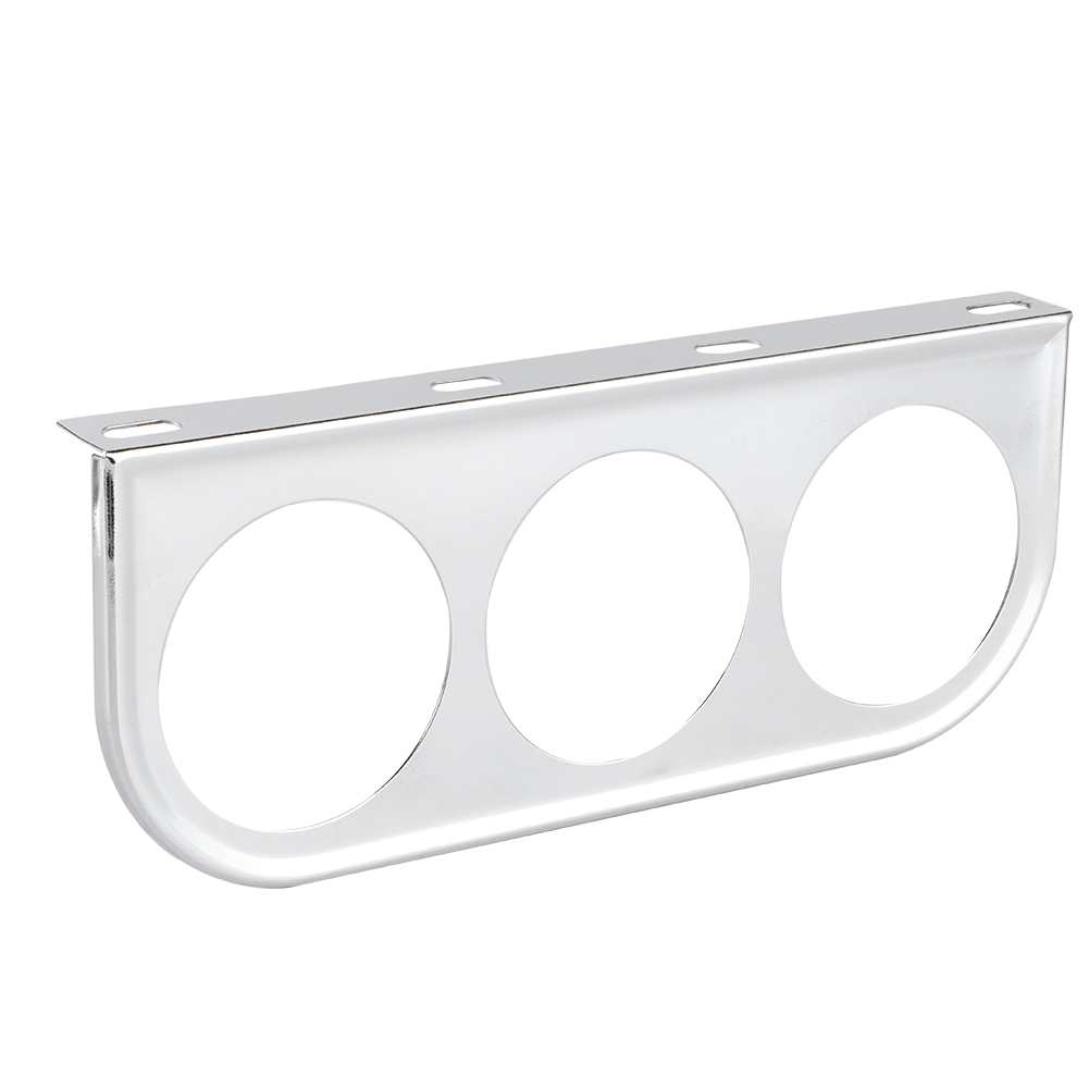52 Mm/2 Zoll 3-loch-dreifach-instrumententafel-gehäuse-halterung Für Armaturenbrett-anzeigen, Silberfarben