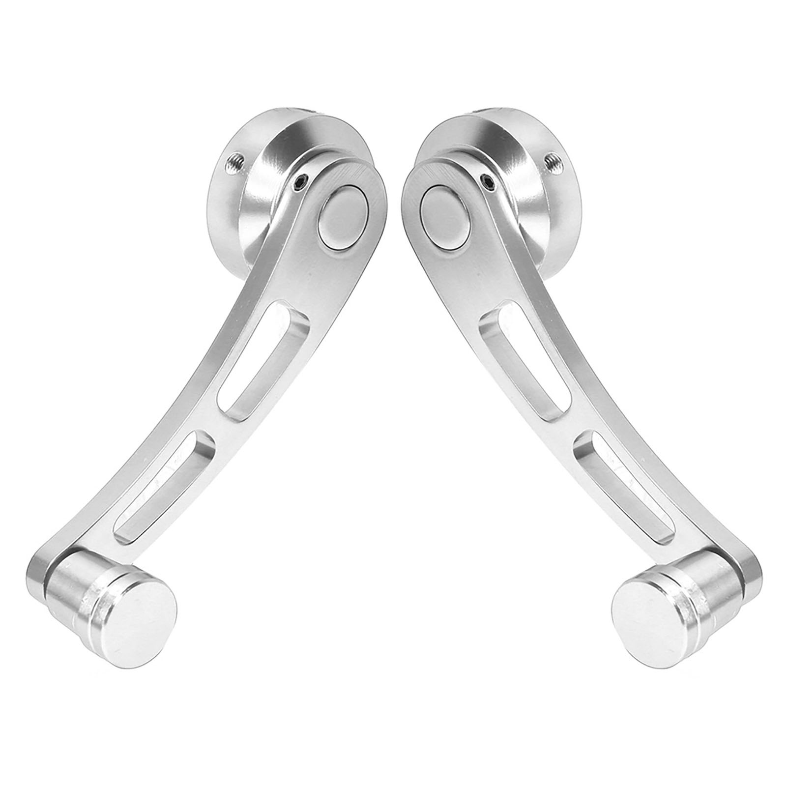 2 Stück Fenstergriff-erhöhungskurbel Aus Aluminiumlegierung, Passend Für Chevrolet Oldtimer, Silberfarben