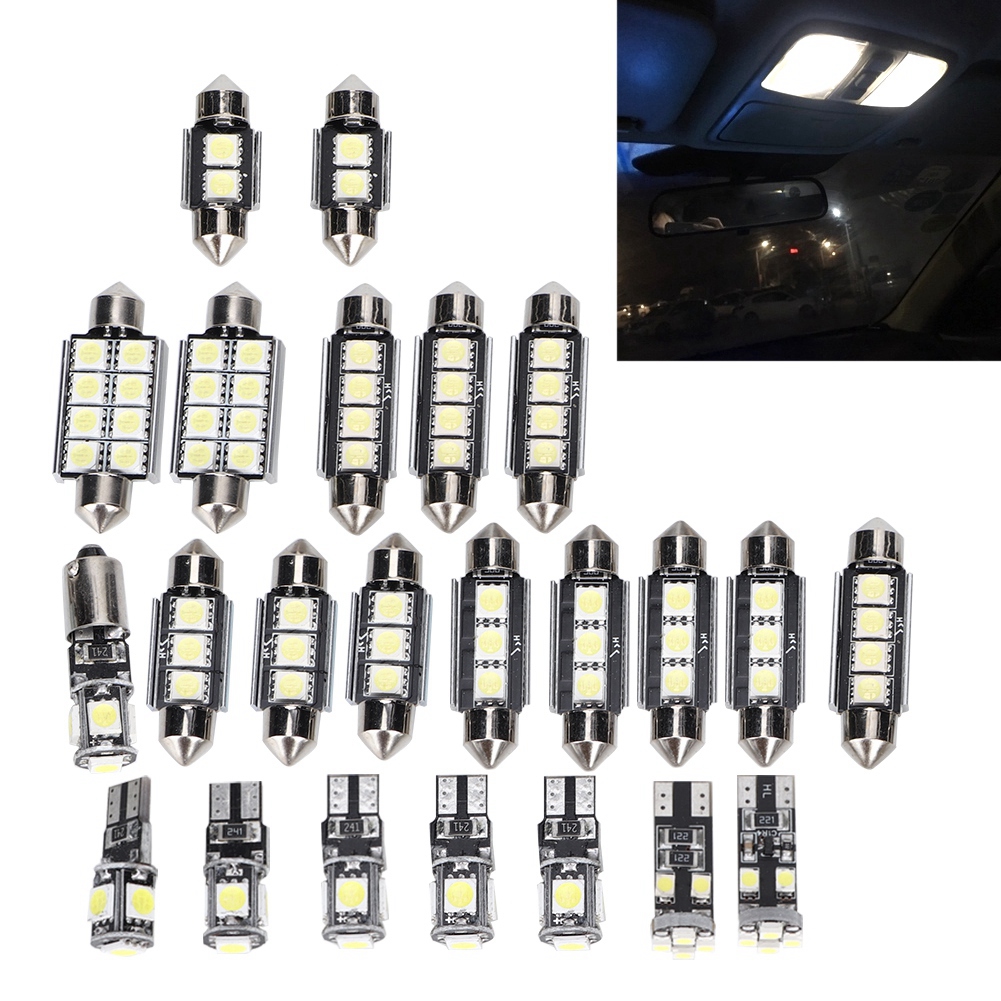 T10 12v Led-lampe, Weiß 6500k 150lm, 23 Stück Kfz-innenraumlampen, Auto-deckenleuchte, 5smd-leseleuchte