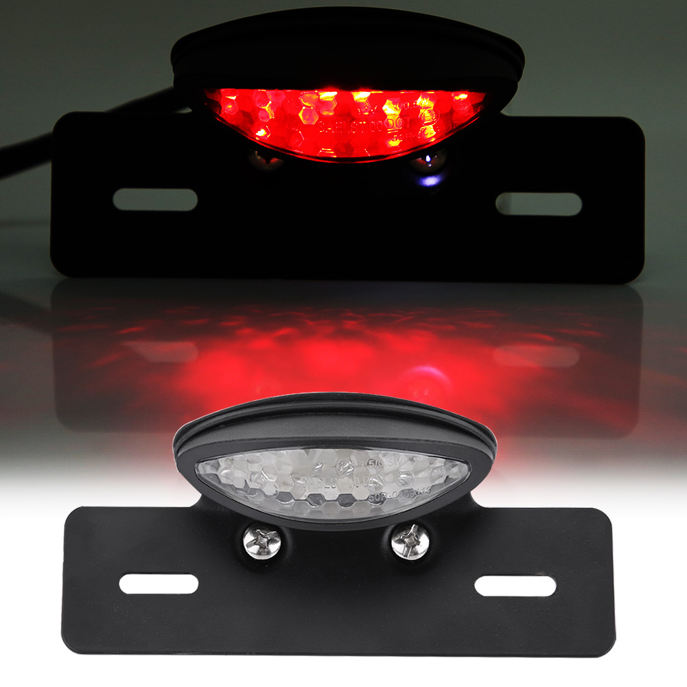 Weißes Led-motorradrücklicht, Bremslicht, Kennzeichenbeleuchtung Für Cafe Racer Custom