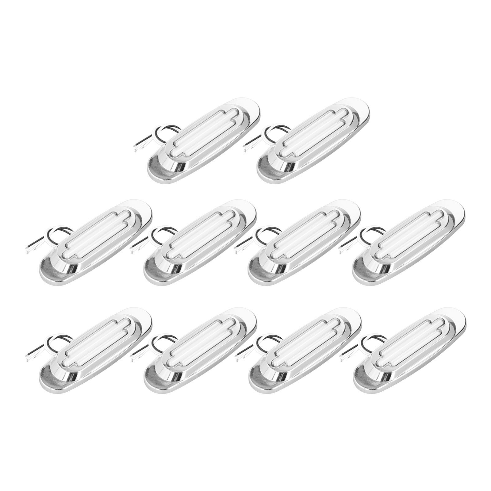 16 Led-seitenmarkierungsleuchten Für Lkw, 10er-pack, 1200 Lm Blinker, Ip67 Wasserdicht, 12–24 V, Weißes Licht Für Anhänger Und Pkw