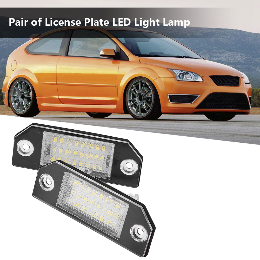 Led-kennzeichenbeleuchtung (24 Leds X 2) Für Ford C-max Focus Mk2, Kaltweißes Licht, Einfaches Austauschset, Langlebige Leuchtmittel