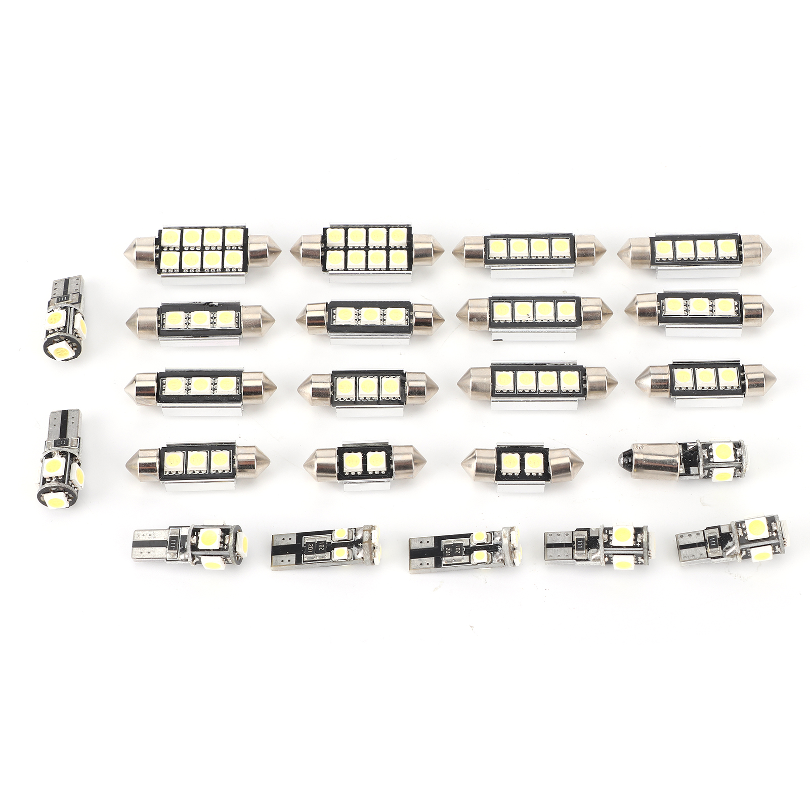 23 Stück T10 5w Weiße 5050 Chip Energiesparende Led-autolampen Für Kennzeichen, Türen, Innenraum